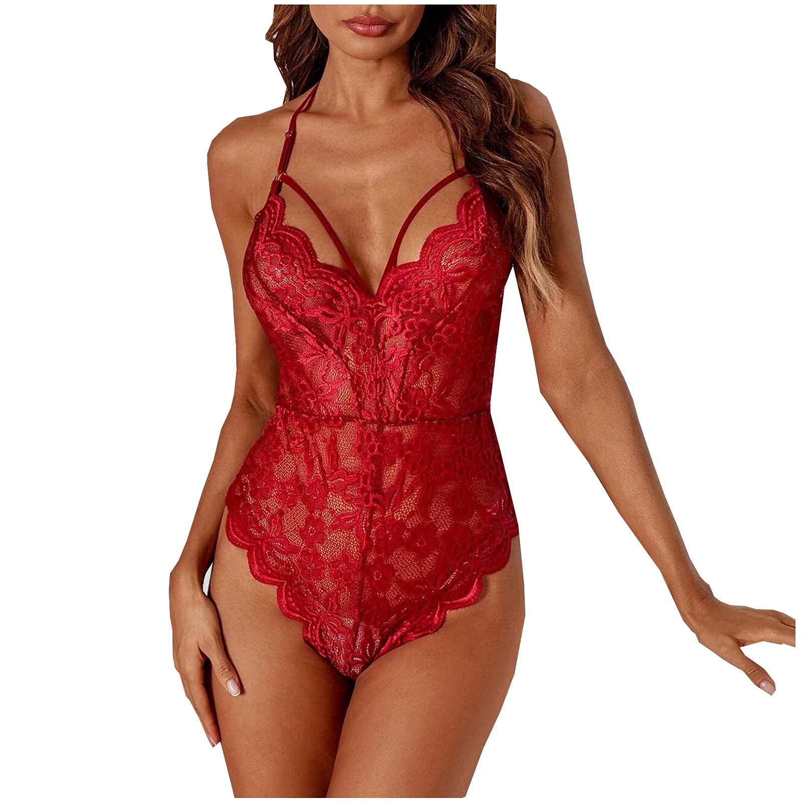 **Elegant See-Through Lace Lingerie for Women – Sexy Gauze Underwear Bodysuit in Petite & Plus Size | Perfect for Date Nights & Boudoir Photography**