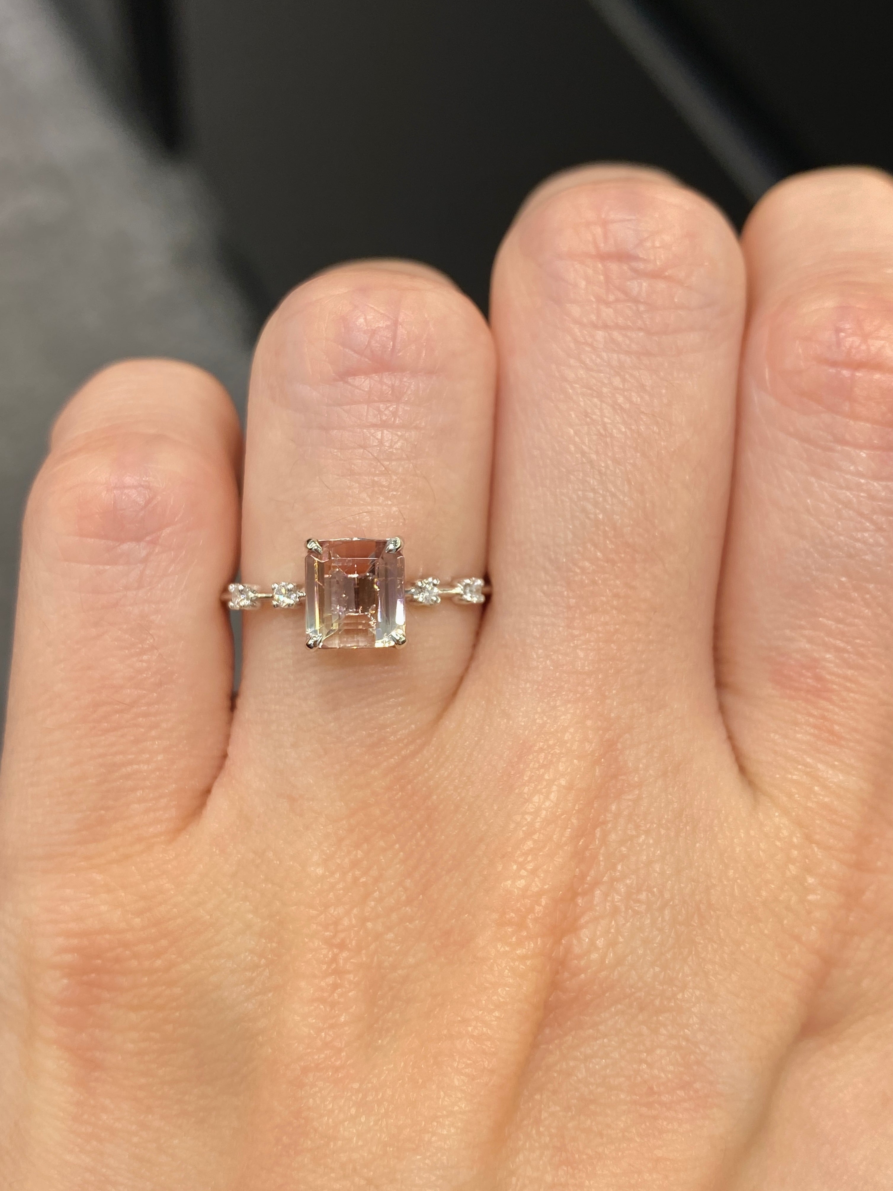 Natural Bi-Color Tourmaline 1.11ct Gemstone Ring - Elegant Jewelry for Women, Wedding, Engagement & Special Occasions