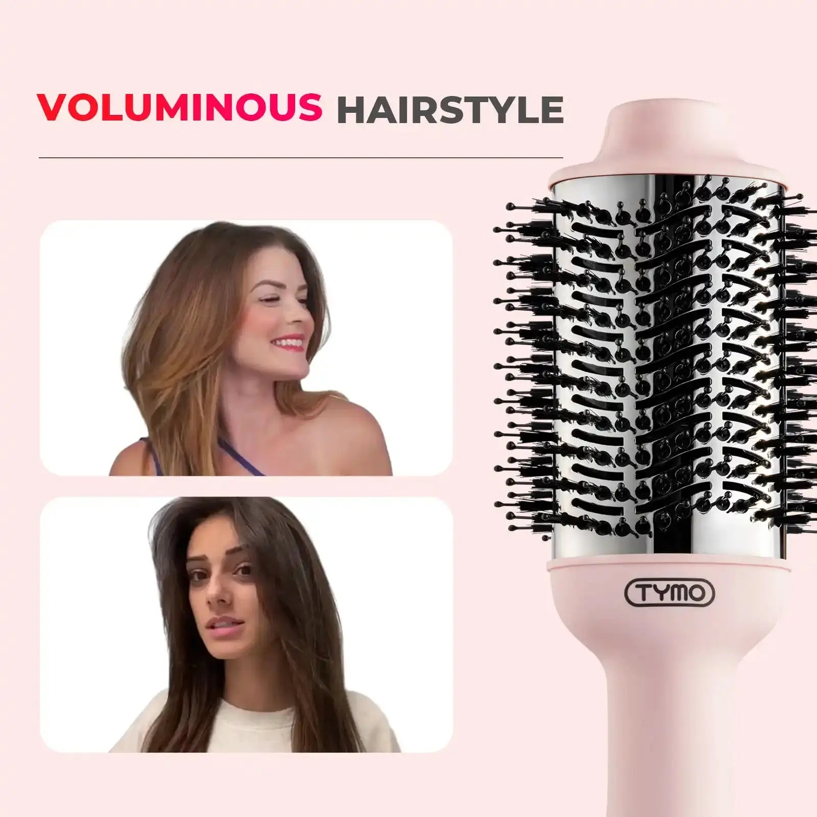 TYMO Volumizer Hair Styler - Pink (US & Canada Only) | Perfect for Adding Volume & Waves to Fine or Thin Hair at Home or Salon