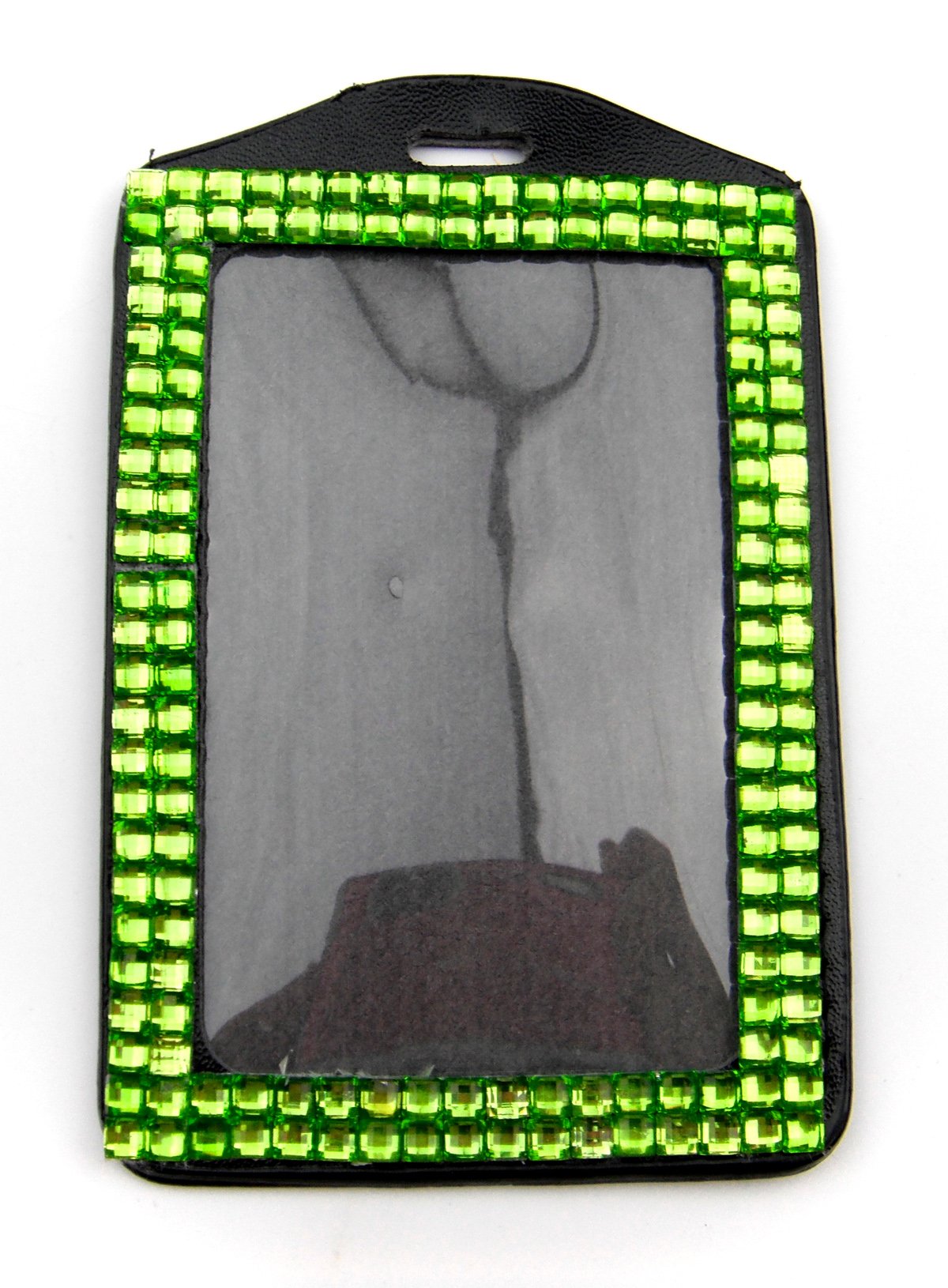 Premium Rhinestone Lanyard with Bling Crystal Badge Reel & Card Holder - All-in-One Business ID Card Accessory (Green) | Perfect for Nurses, Teachers, Office Professionals & Event Staff