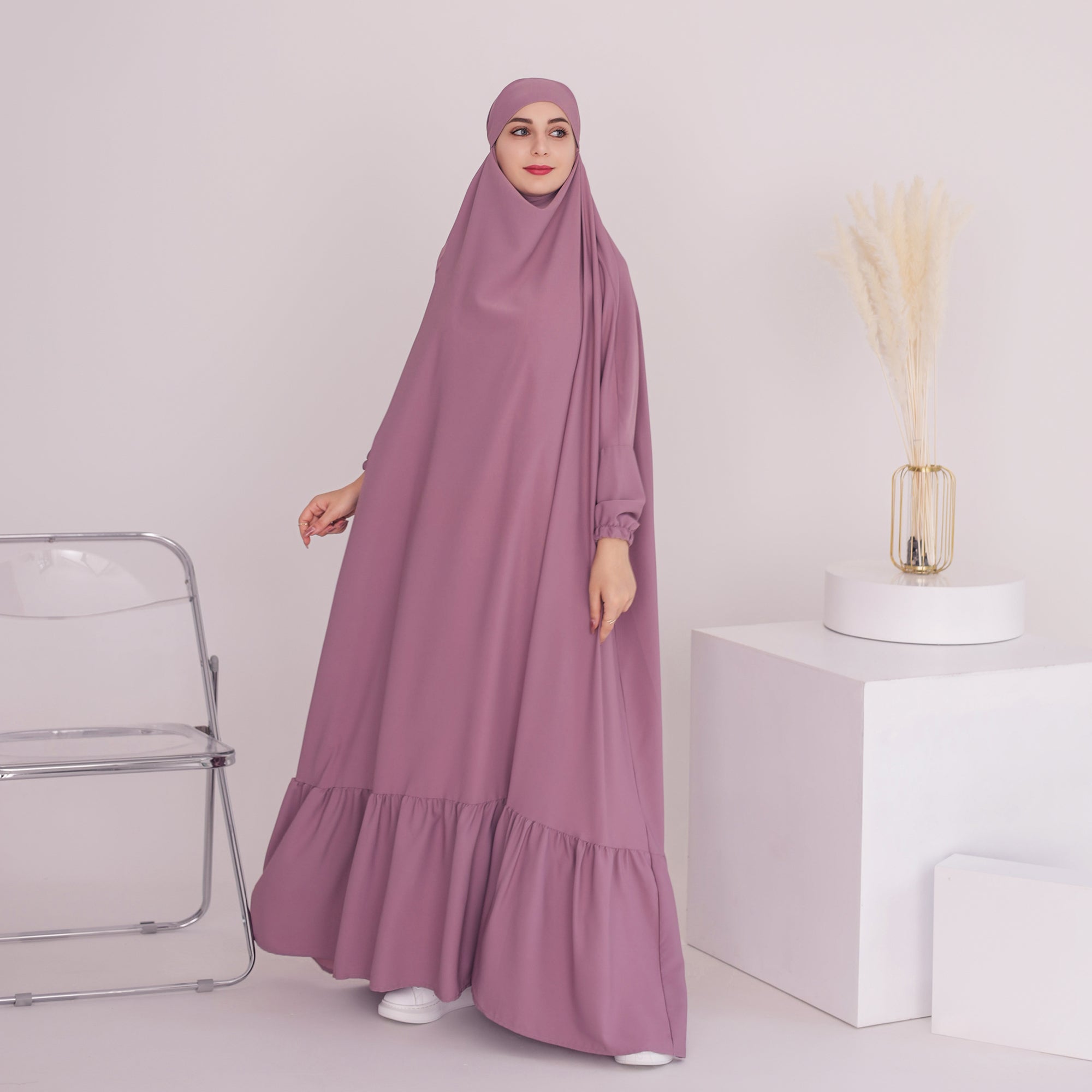 Anissa Jilbab Dust - Premium Muslim Hijab Scarf for Women - Perfect for Daily Wear, Prayer & Modest Fashion