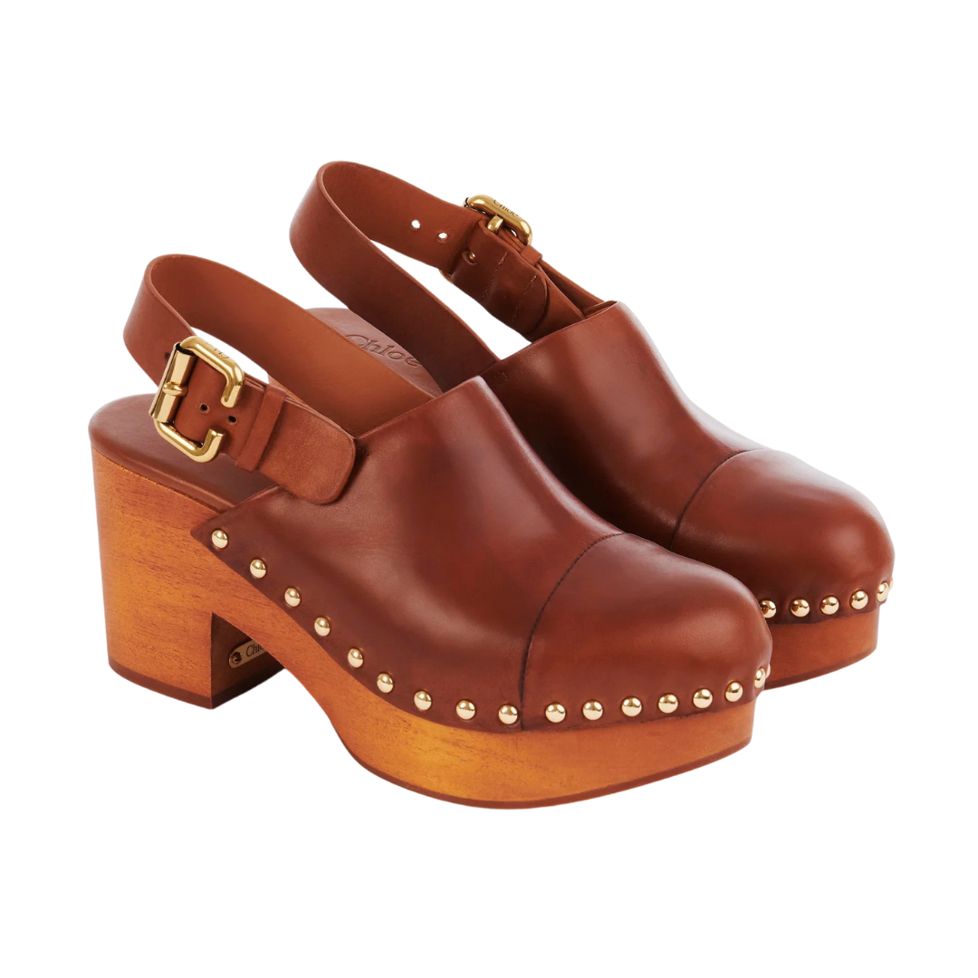 Comfortable Brown Jeannette Clogs for Women - Slip-Resistant Garden Shoes for Outdoor Walking & Gardening