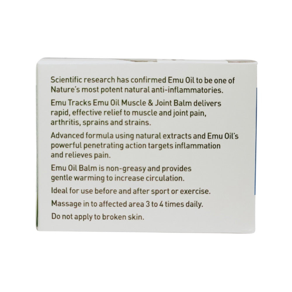 EMU TRACKS Emu Oil Muscle & Joint Balm 95g - Natural Pain Relief for Sore Muscles & Joints - Perfect for Athletes, Arthritis & Post-Workout Recovery