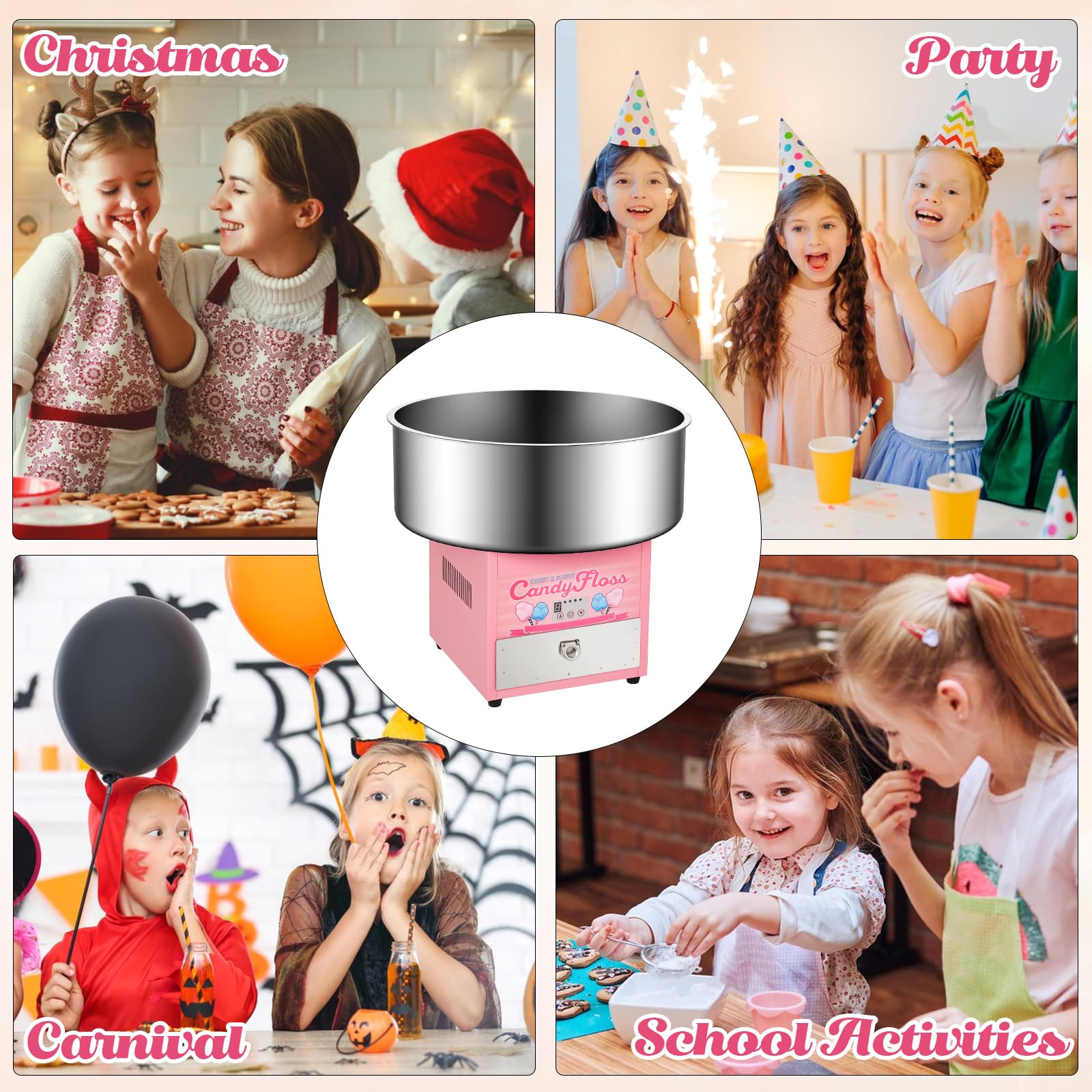 Commercial Electric Cotton Candy Machine with 20