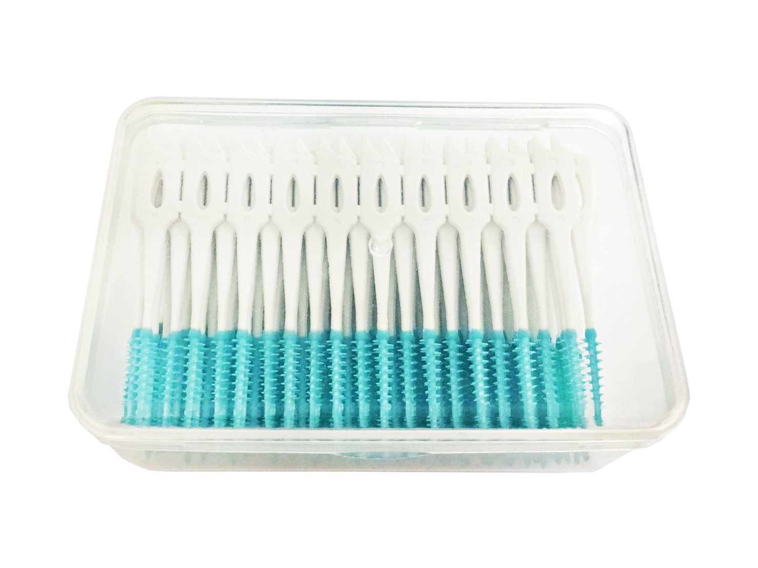 240pcs Soft Rubber Bristles Interdental Brushes - Pointed End for Easy Teeth Gap Cleaning | Perfect for Travel, Home & Office Oral Care