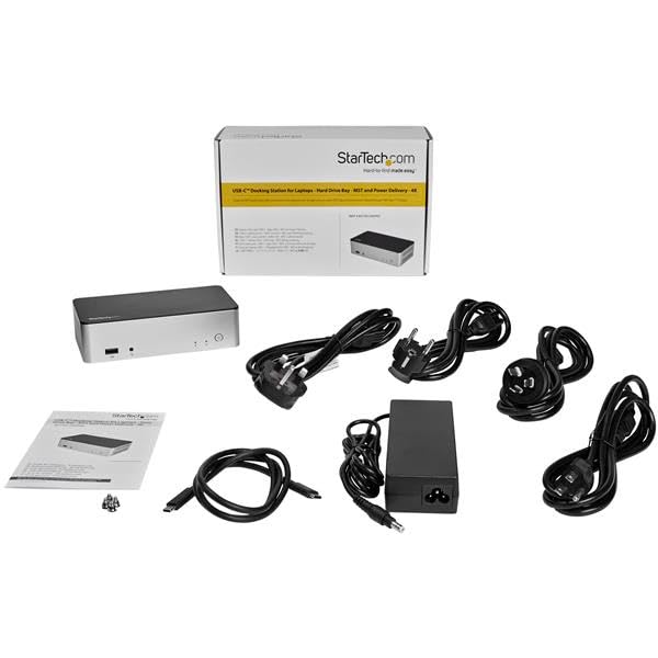 StarTech.com USB C Docking Station for Dual Monitors - 4K Dual DisplayPort, 2.5