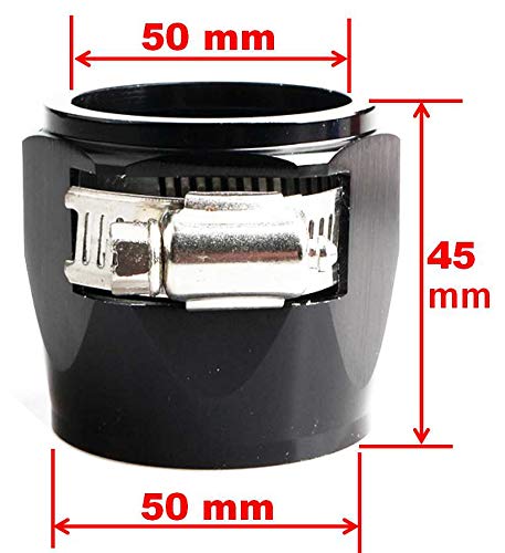 28AN Aluminum Hex Hose Finisher Clamp for AN28 Fuel Line - 50mm (1.96