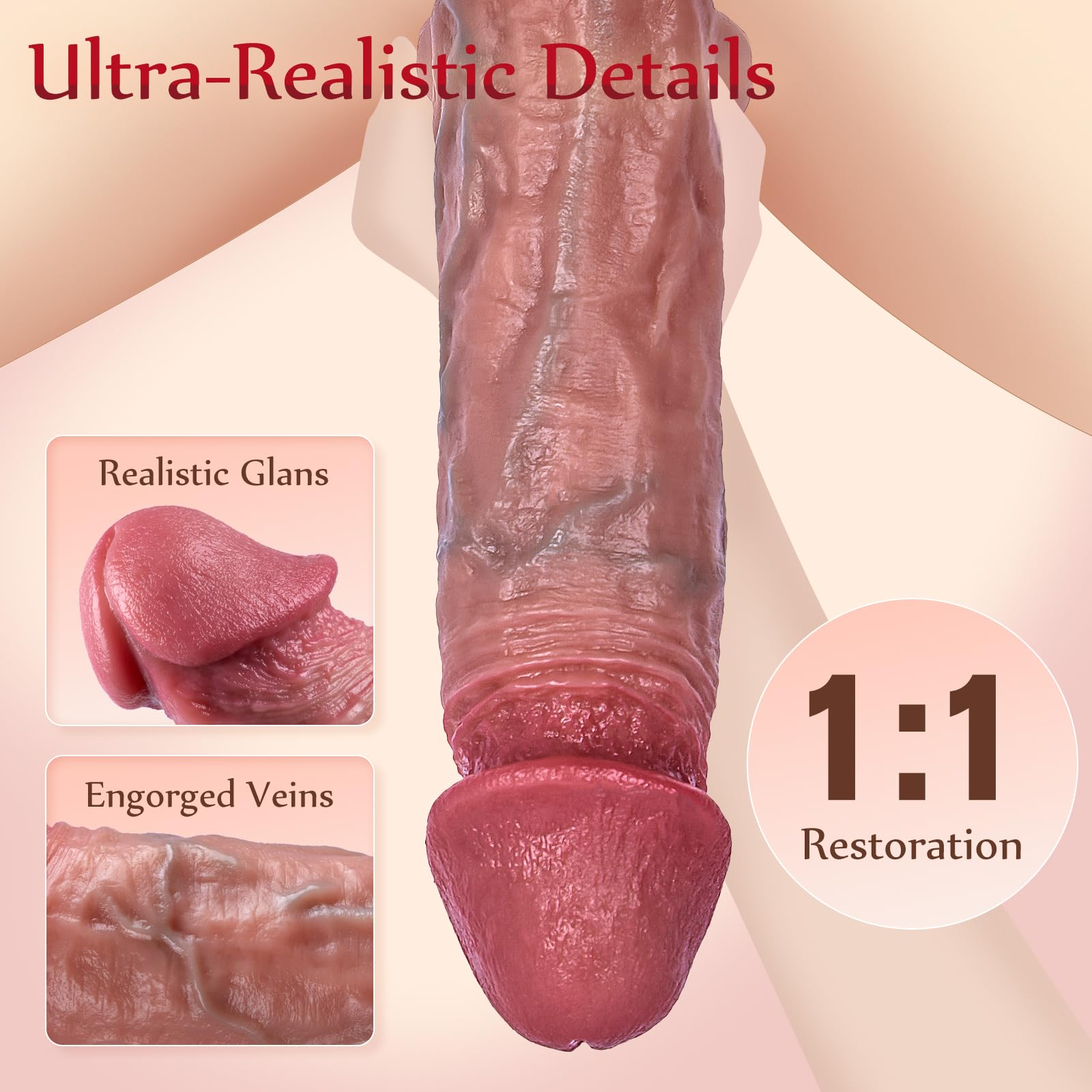Realistic Soft Silicone Penis Sleeve Extender & Enlarger - Pleasure Enhancing Cock Ring for Men & Couples | Adult Sex Toy for Intimate Moments & Enhanced Performance
