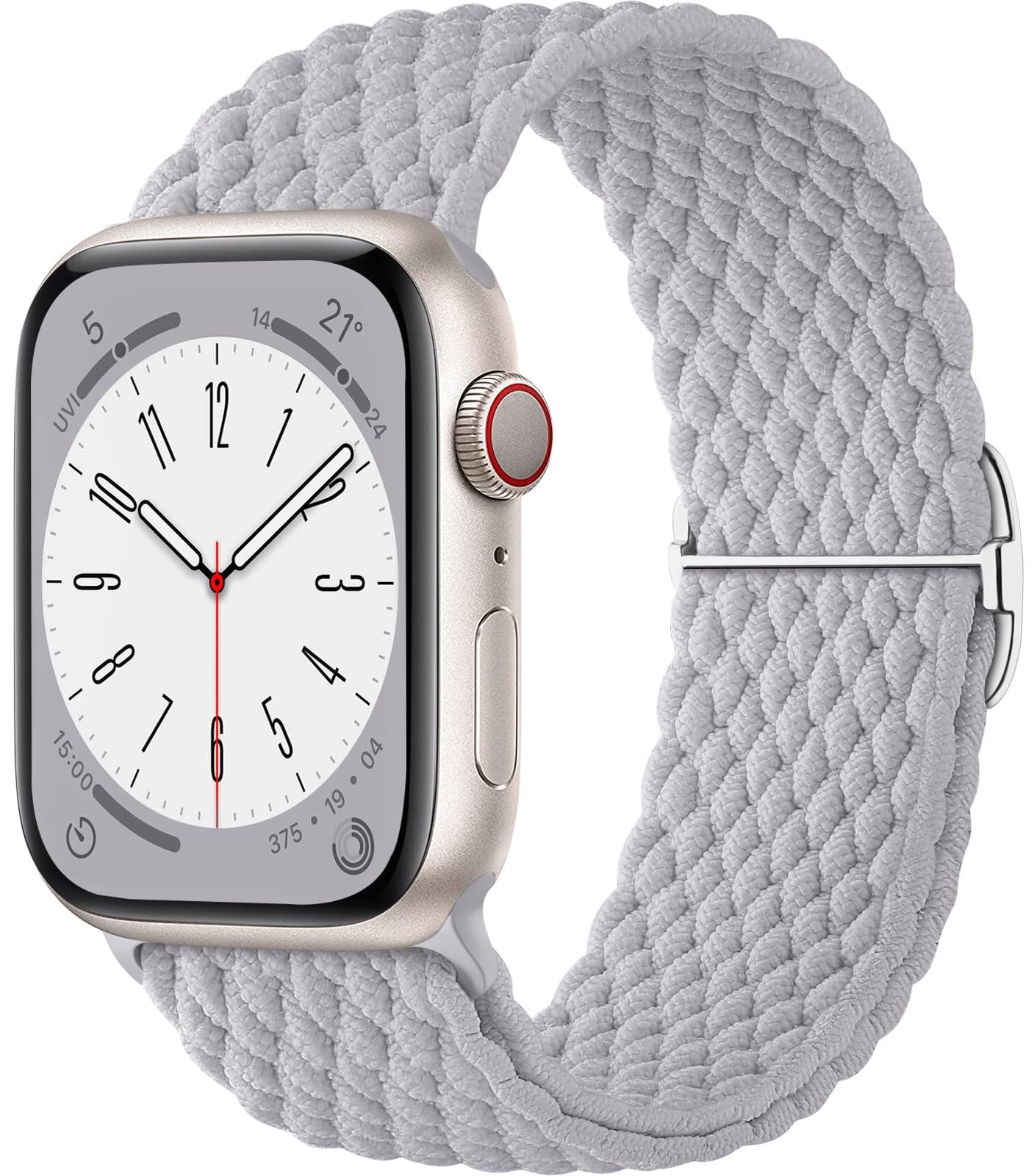 Stretchy Braided Solo Loop Band for Apple Watch 38mm 40mm 41mm 42mm 44mm 45mm 49mm - Soft Adjustable Nylon Strap Compatible with iWatch Series 9/8/7/6/5/4/3/2/1/SE/Ultra/Ultra 2 - Perfect for Workouts, Running & Everyday Wear (Men & Women)