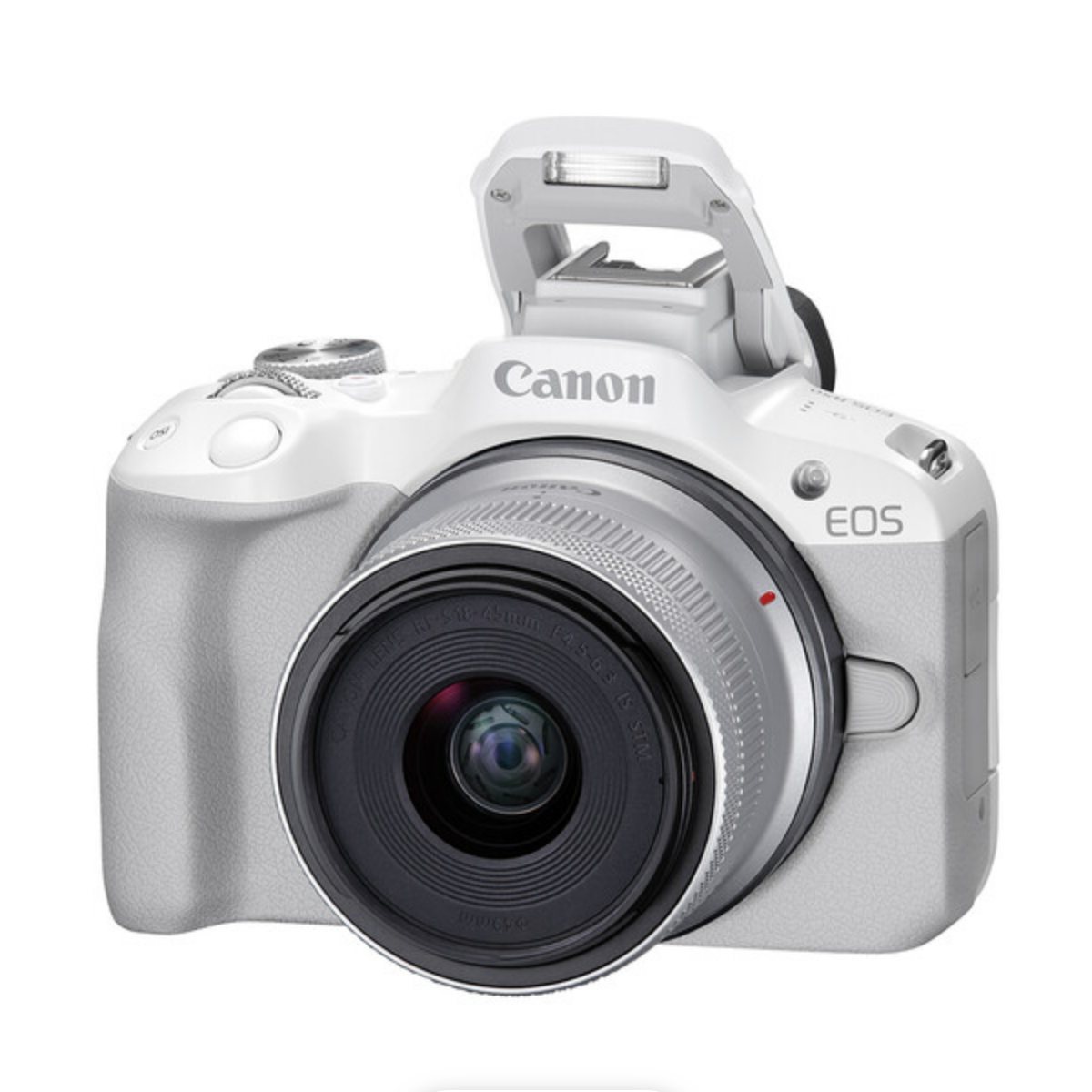 Canon EOS R50 Mirrorless Camera with RF-S 18-45mm f/4.5-6.3 IS STM Lens (White) - Perfect for Vlogging, Travel Photography & Content Creation