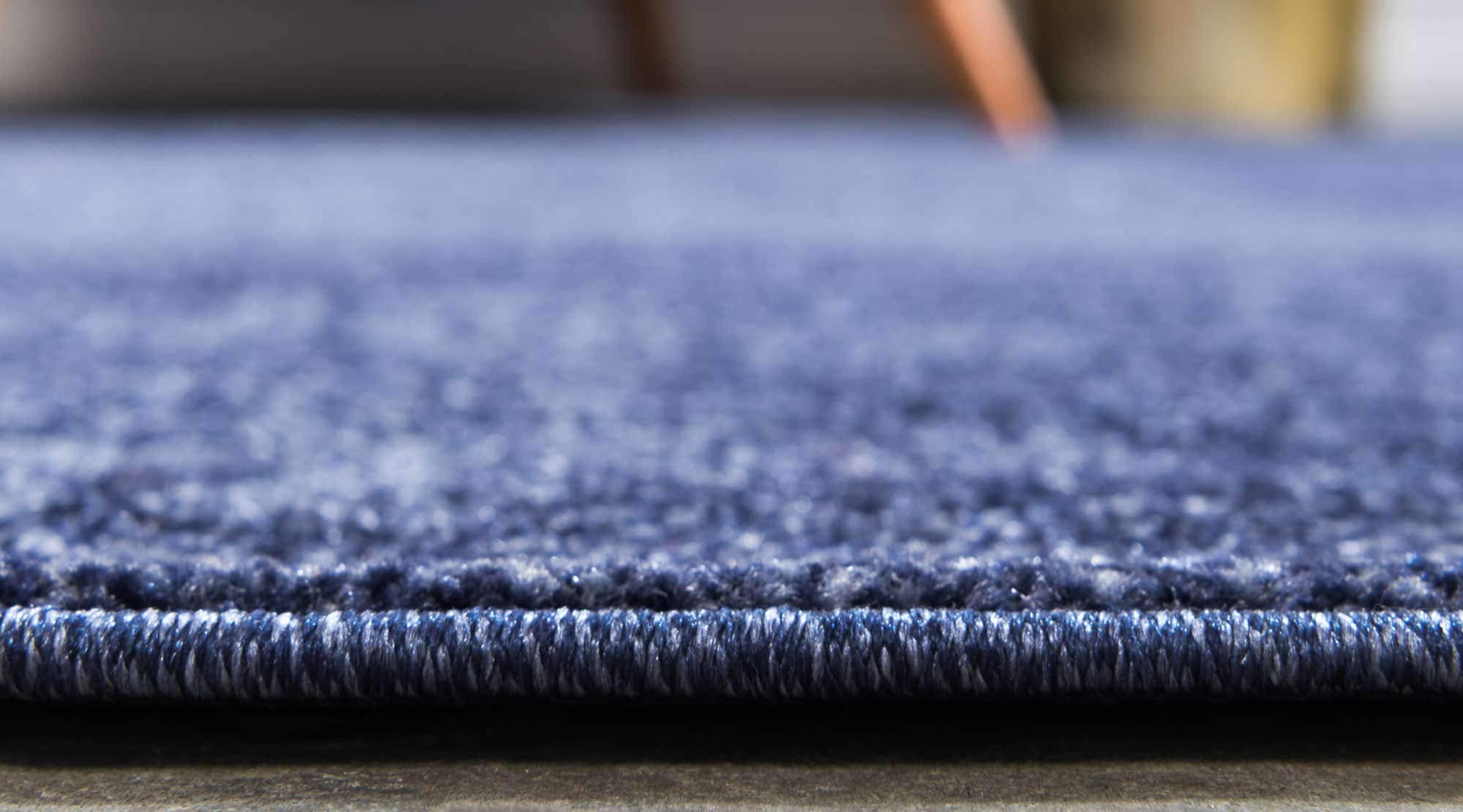 Unique Loom Del Mar Collection Area Rug - Lucille 10'x13' Rectangle Navy Blue Ivory - Soft Living Room Rug for Home Decor, Bedroom Carpet, Office Flooring