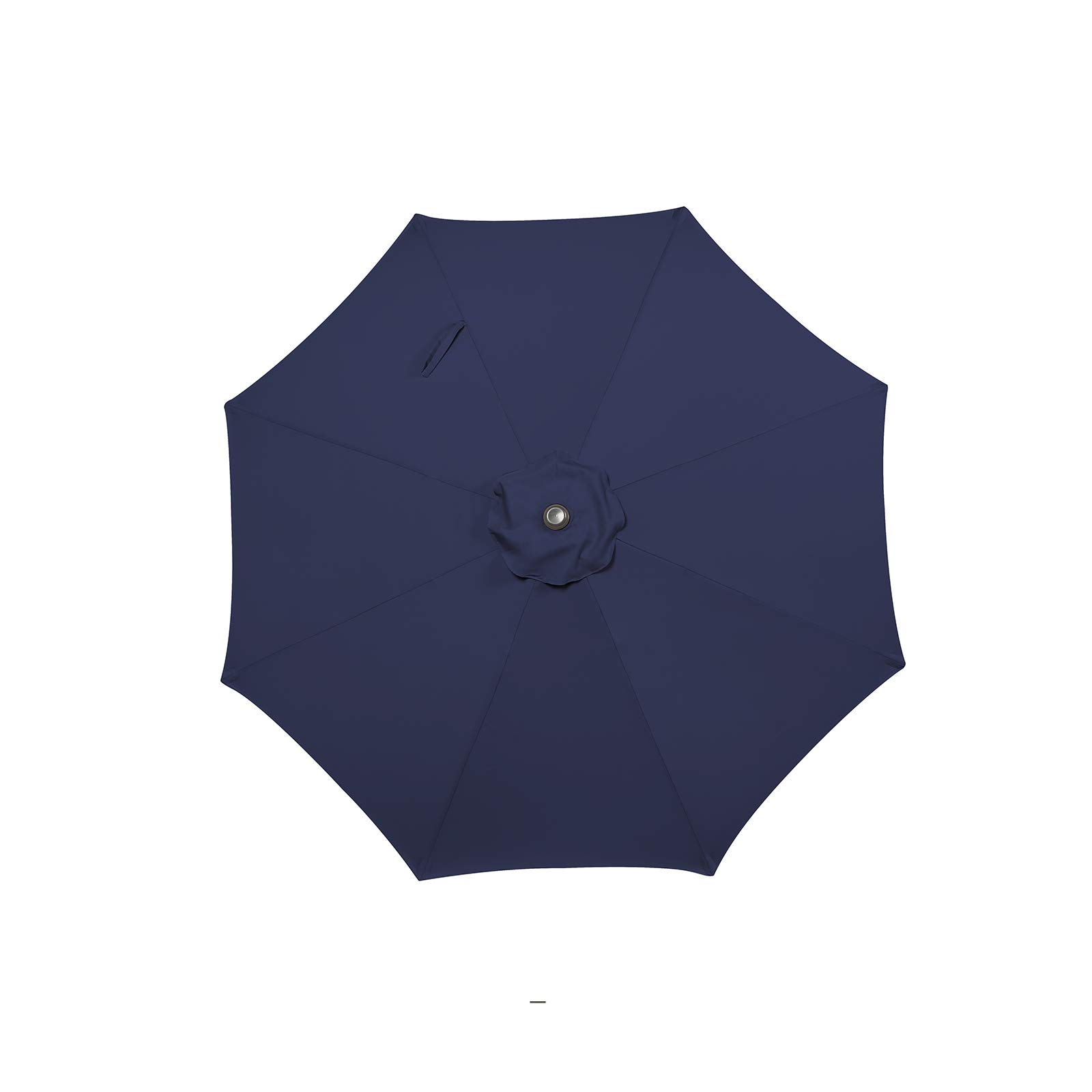 9 Ft Outdoor Patio Umbrella with Push Button Tilt & Crank Lift - 8 Ribs Market Umbrella for Garden, Poolside, Restaurant (Navy Blue) - Perfect for Outdoor Dining, Lounging and Commercial Use
