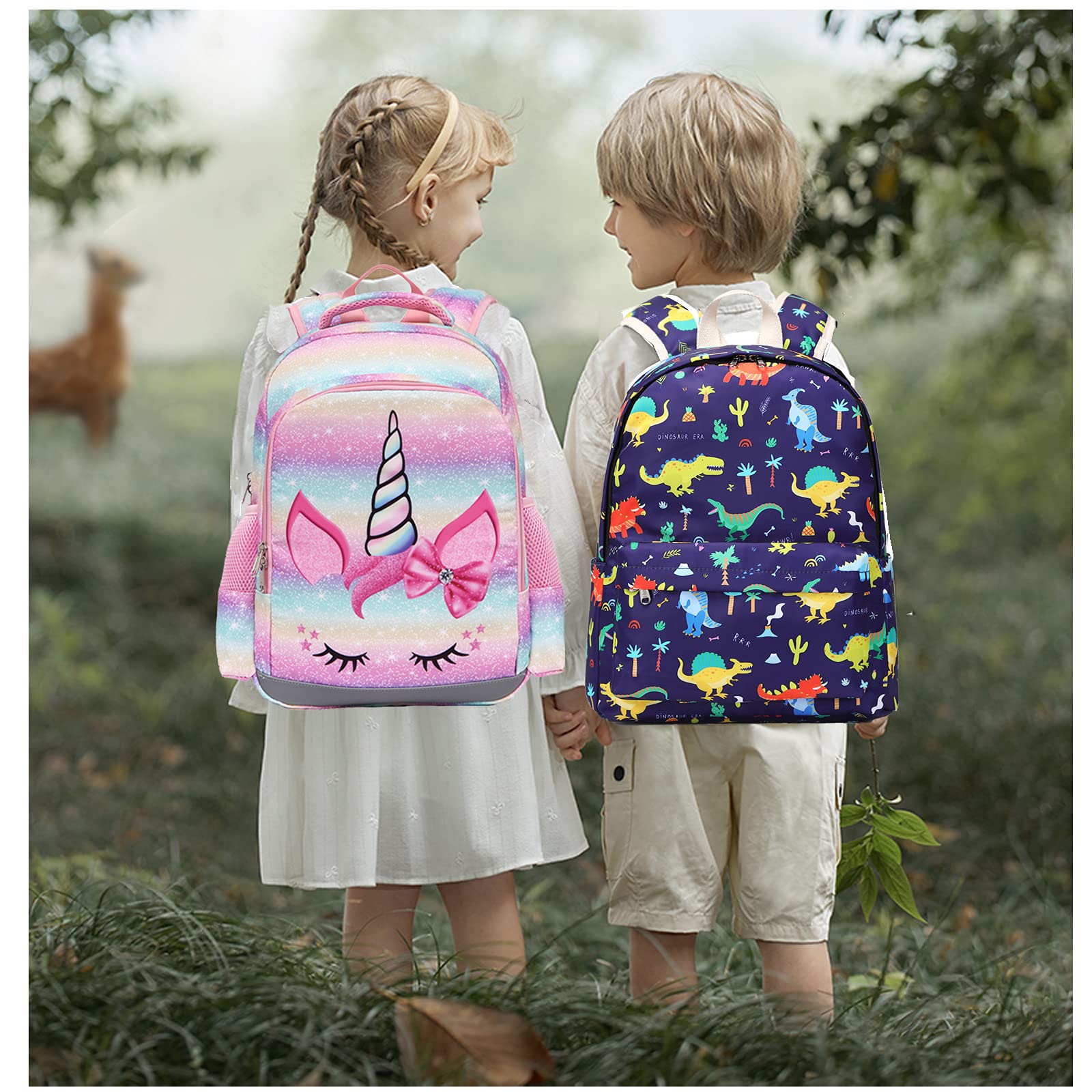 Octsky Unicorn Backpack for Girls - Cute Kids Backpack for Preschool & Kindergarten, Lightweight Toddler Bookbag with Adjustable Chest Strap - Perfect for School, Travel, and Daily Adventures