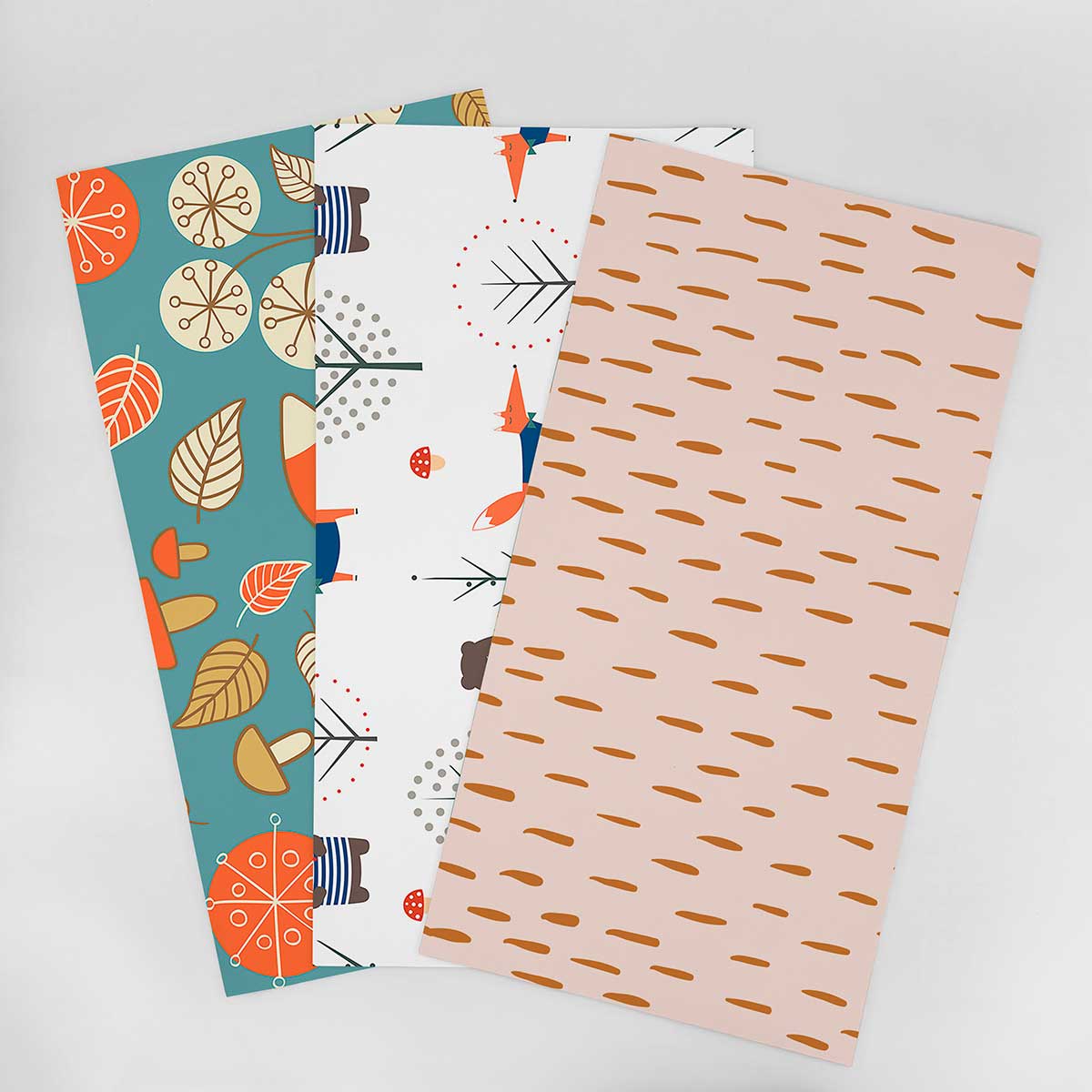 Kids Wallpaper Sample - Red & Orange Color Palette | Perfect for Nursery, Bedroom & Playroom Decor