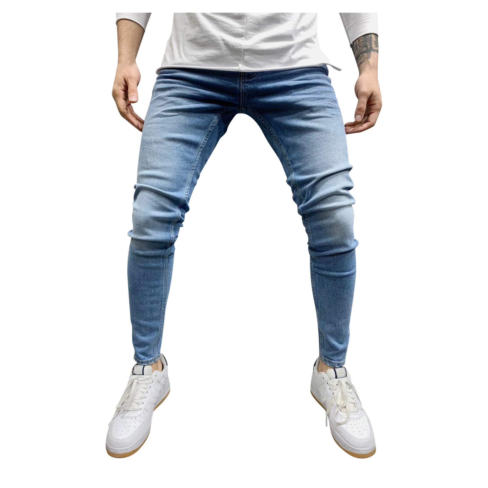 Men's Workout Jogger Pants - Solid Color Gym Running Training Sweatpants with Pockets for Bodybuilding, Casual Wear & Sports Activities