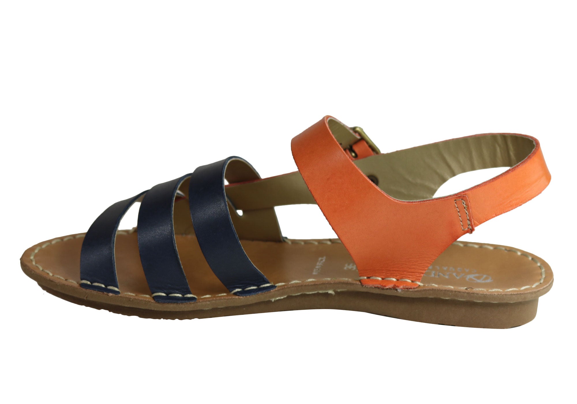 Andacco Aprili Women's Comfortable Flat Leather Sandals - Handmade in Brazil - Perfect for Beach, Vacation & Summer Outfits