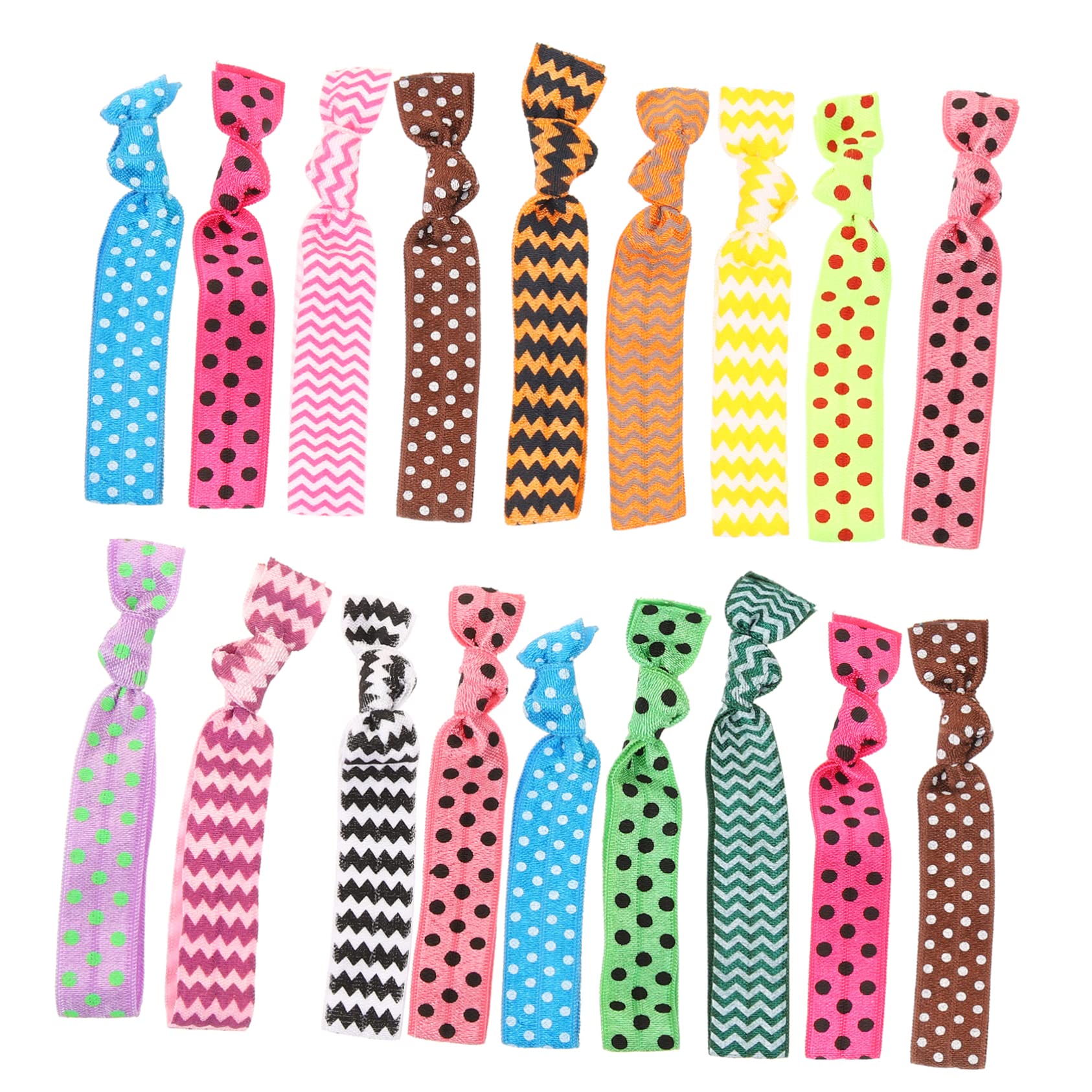 FOMIYES 20pcs No Crease Hair Ties Elastic Hair Ropes Bulk Hair Accessories for Women & Girls - Ponytail Holders, Hair Ribbons, Hair Rings for School, Work, Gym, and Everyday Styling