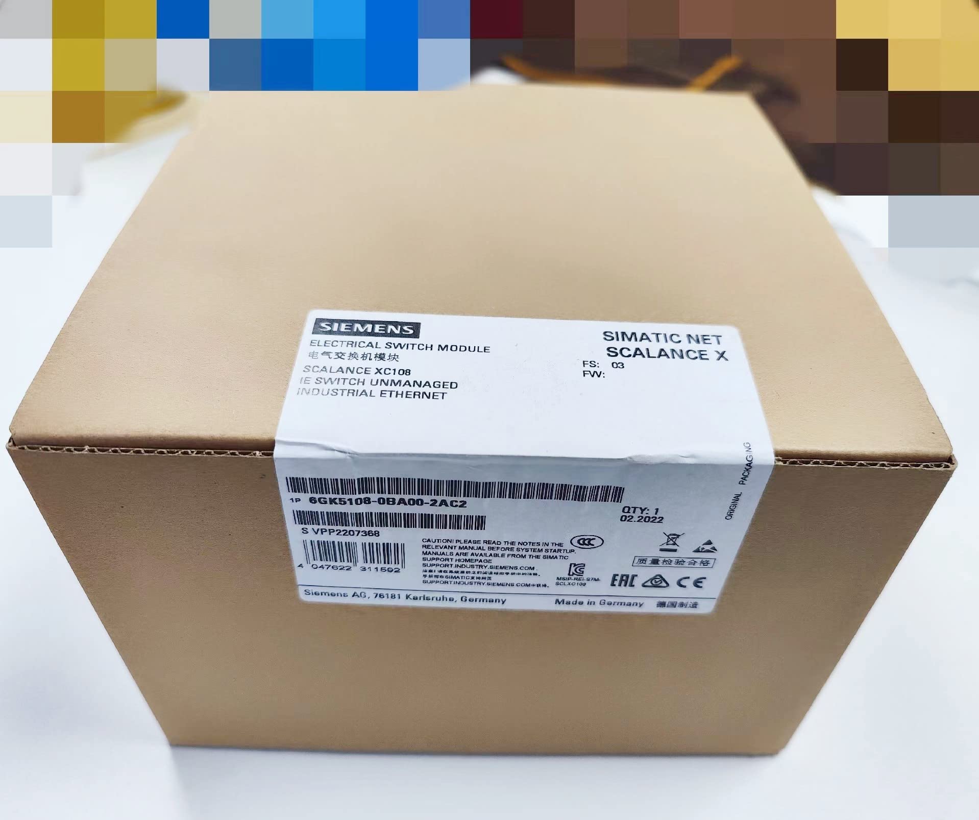 1PCS New Electrical Switch Module 6GK5108-0BA00-2AC2 IE Switch - Industrial Ethernet Network Switch for Factory Automation & Smart Manufacturing