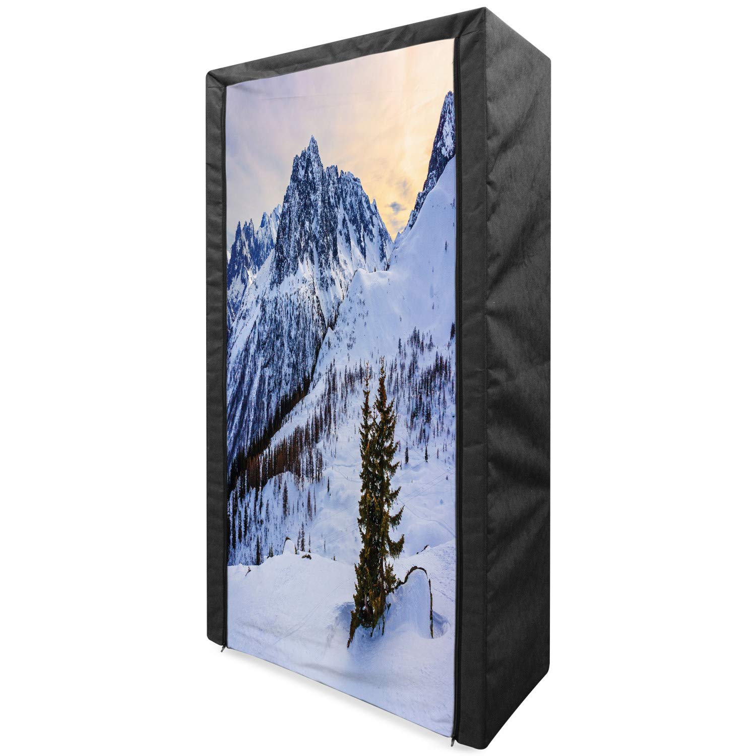 Ambesonne Portable Fabric Wardrobe with Shelves - 33.5