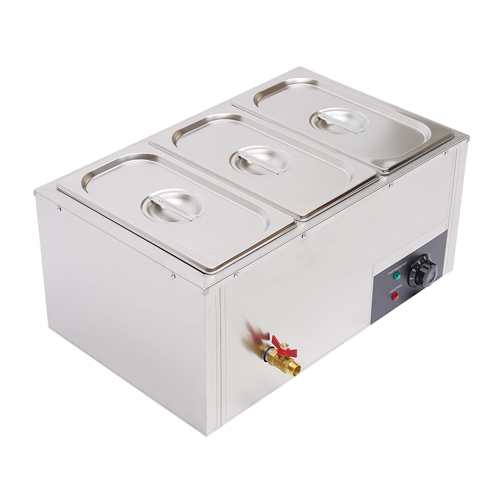 Stainless Steel 3-Pot Electric Food Warmer - 850W Commercial Buffet Server Heater for Catering & Restaurants | Countertop Food Warmer for Parties, Events & Buffet Serving