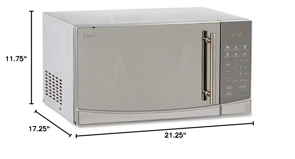 Avanti 1.1 Cu. Ft. Stainless Steel Countertop Microwave Oven - AVAMO1108SST | Compact & Durable for Small Kitchens, Dorms, Offices & RVs