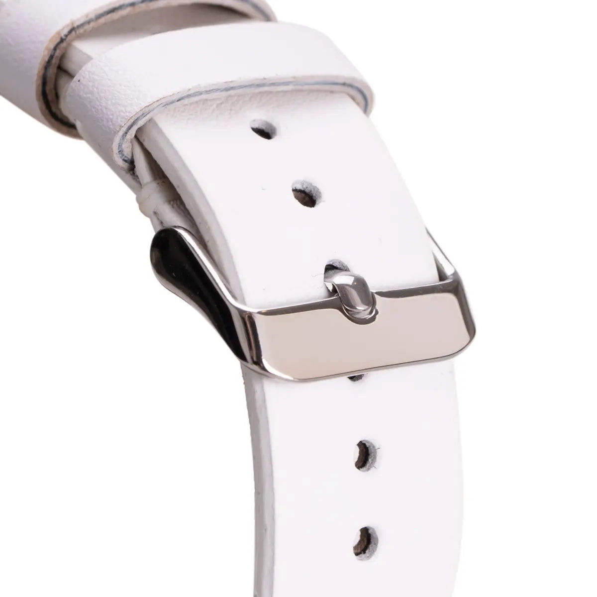 Premium White Leather Cuff Strap for Apple Watch - Elegant & Durable Replacement Band for Work, Gym & Everyday Wear