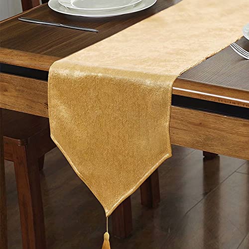 Gold-brilliant Faux Linen-tassels