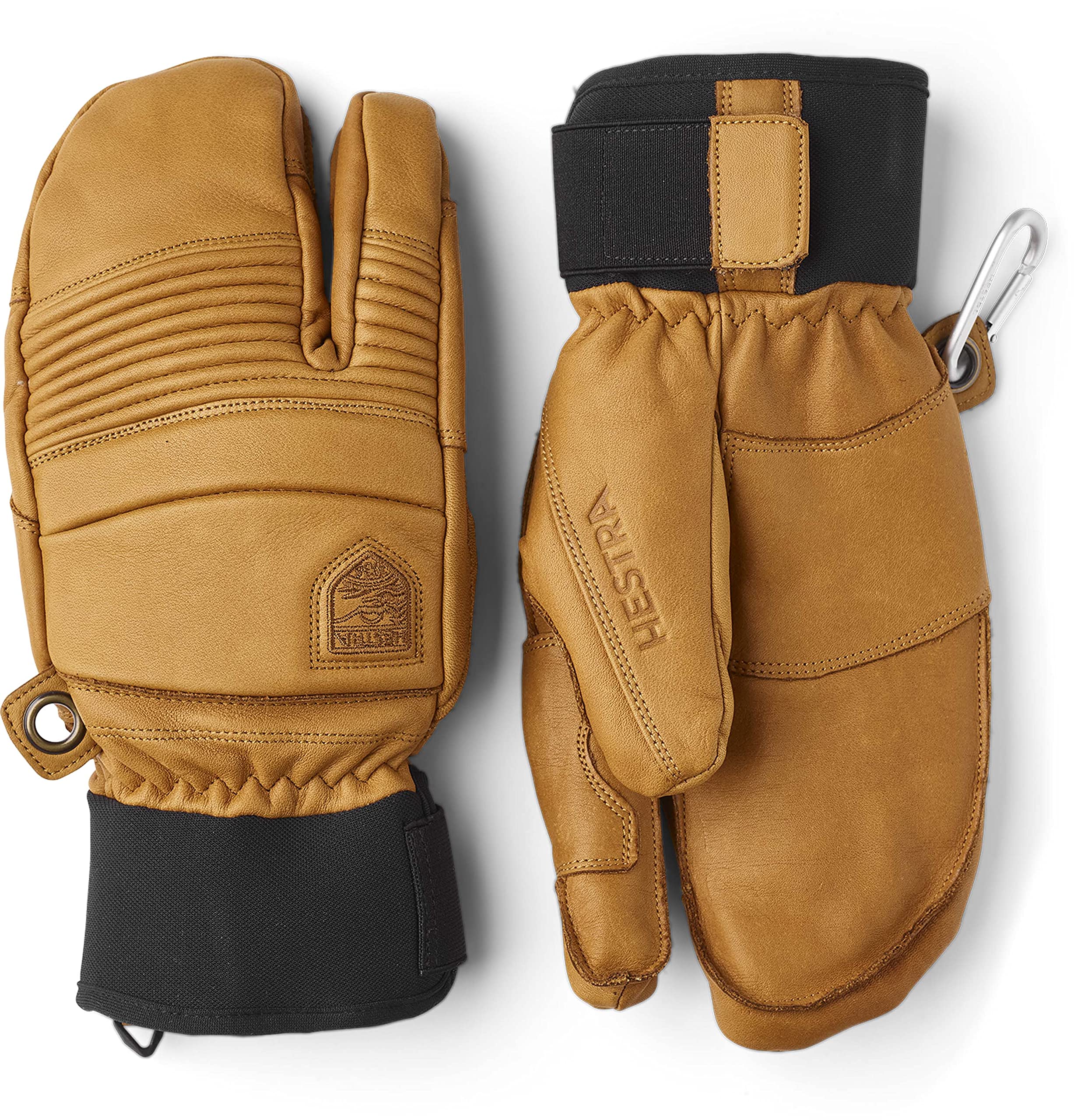 Hestra Men's Fall Line 3-Finger Leather Ski Mittens - Winter Cold Weather Gloves for Snowboarding, Skiing & Outdoor Activities