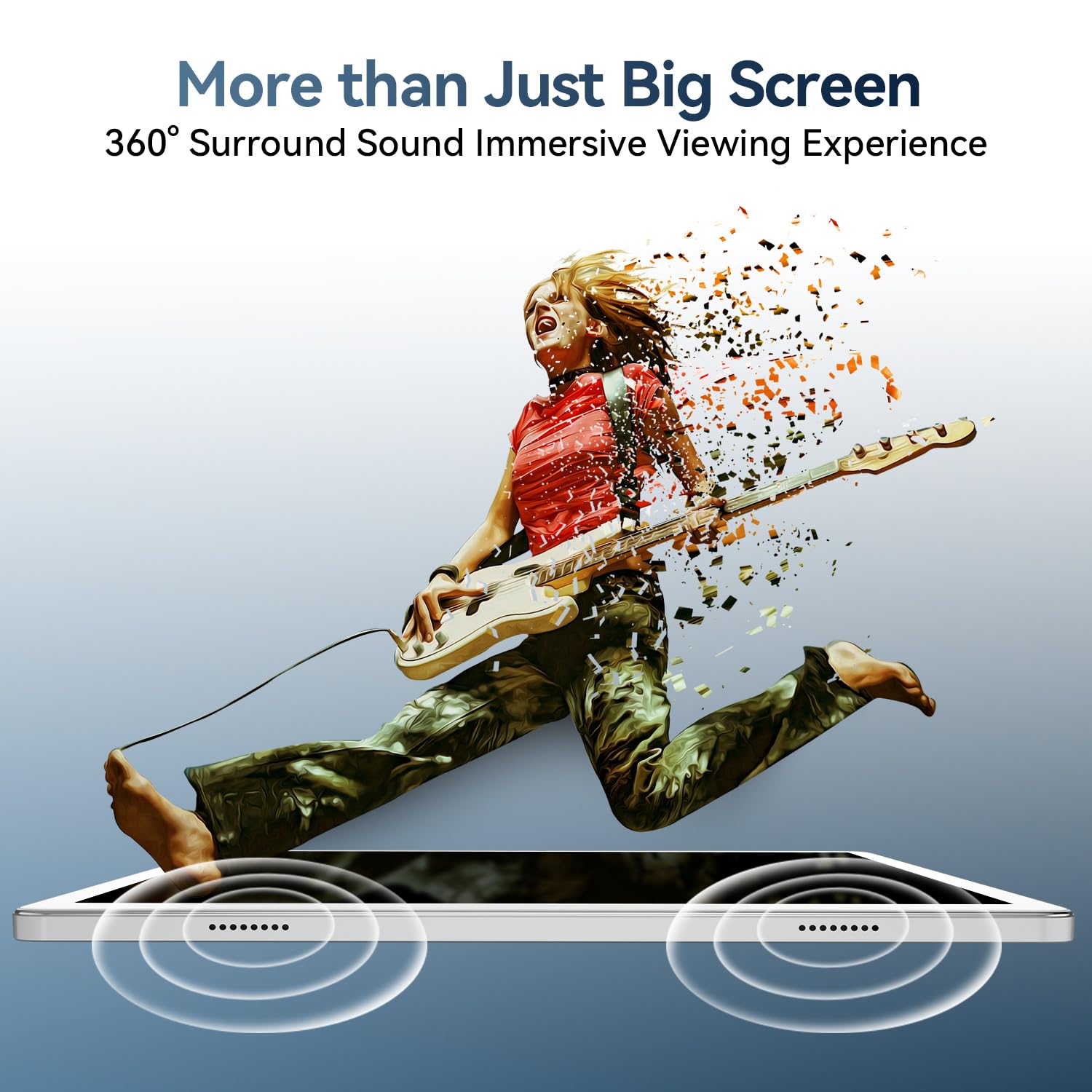 2025 Latest 10-inch Android Tablet with Keyboard - Octa-Core 5G WiFi, 128GB ROM + 8GB RAM + 1TB Expandable Storage, 13MP Dual Camera, Bluetooth, GPS, HD Touchscreen - Perfect for Work, Study & Entertainment