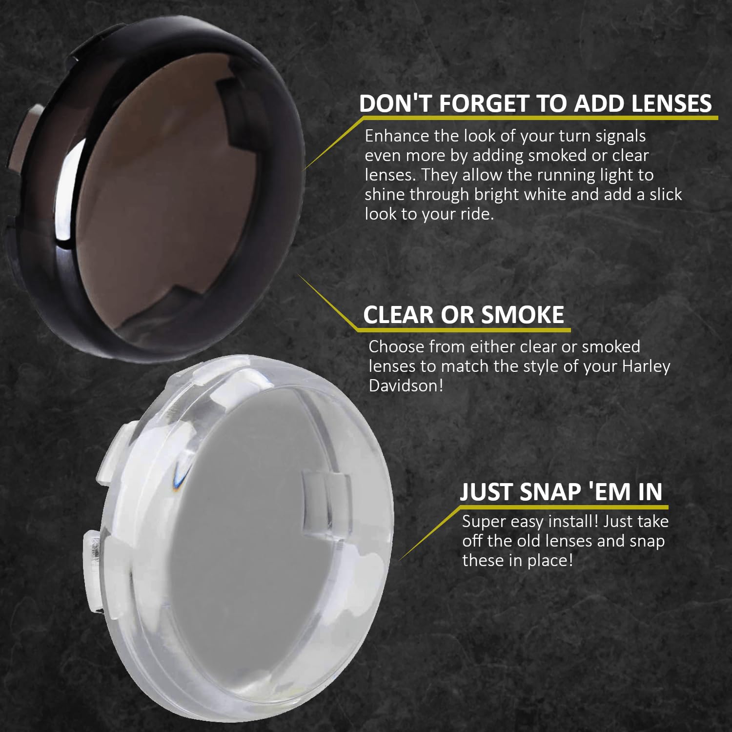 Premium LED Turn Signals for Harley Davidson - Eagle Lights Gen II Front LED with White Running Lights (1157 Base) - Enhance Visibility & Safety for Night Riding & Urban Commuting