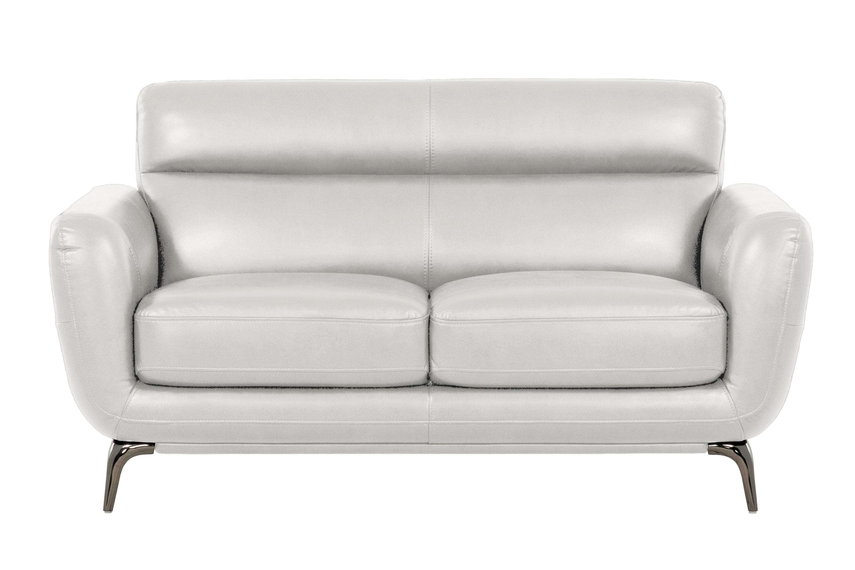 William Tufted Faux Leather Loveseat Sofa - 2 Color Options | Modern Small Space Living Room Furniture | Perfect for Apartments, Dorms & Cozy Spaces