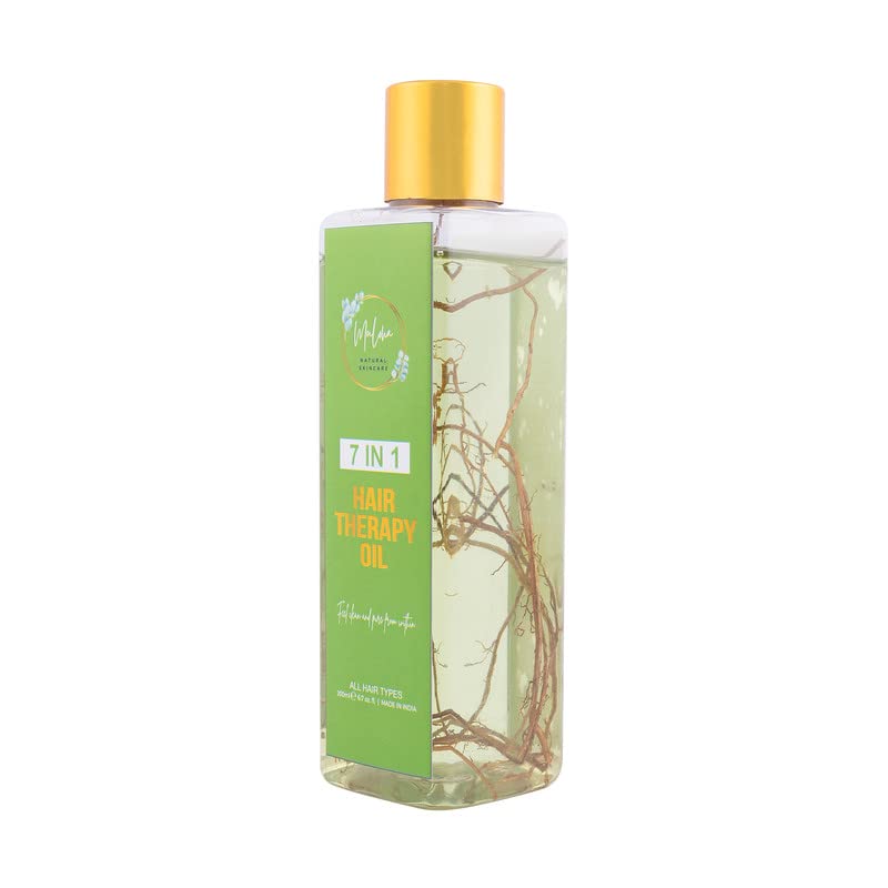 Muloha 7-in-1 Hair Growth Oil with Almond, Olive, Vitamin E, Sesame & Coconut Oils - Nourishing Treatment for Men & Women - All Hair Types (200ml) - Perfect for Dry, Damaged Hair & Scalp Care