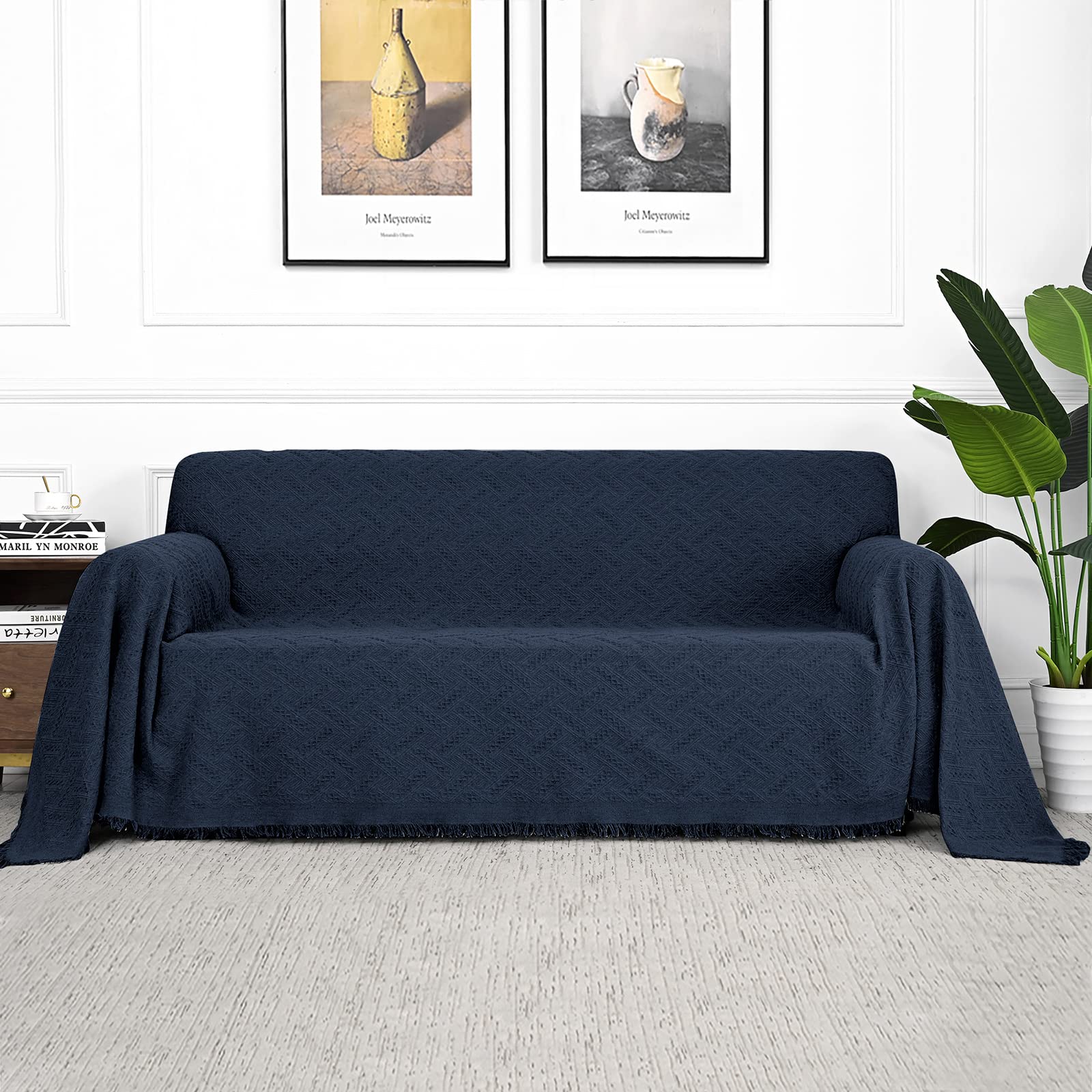 MYSKY HOME 2-Cushion Sofa Slipcover - Stretchable Couch Cover for Living Room & Sectional Sofas - Pet-Friendly Sofa Protector (X-Large 71