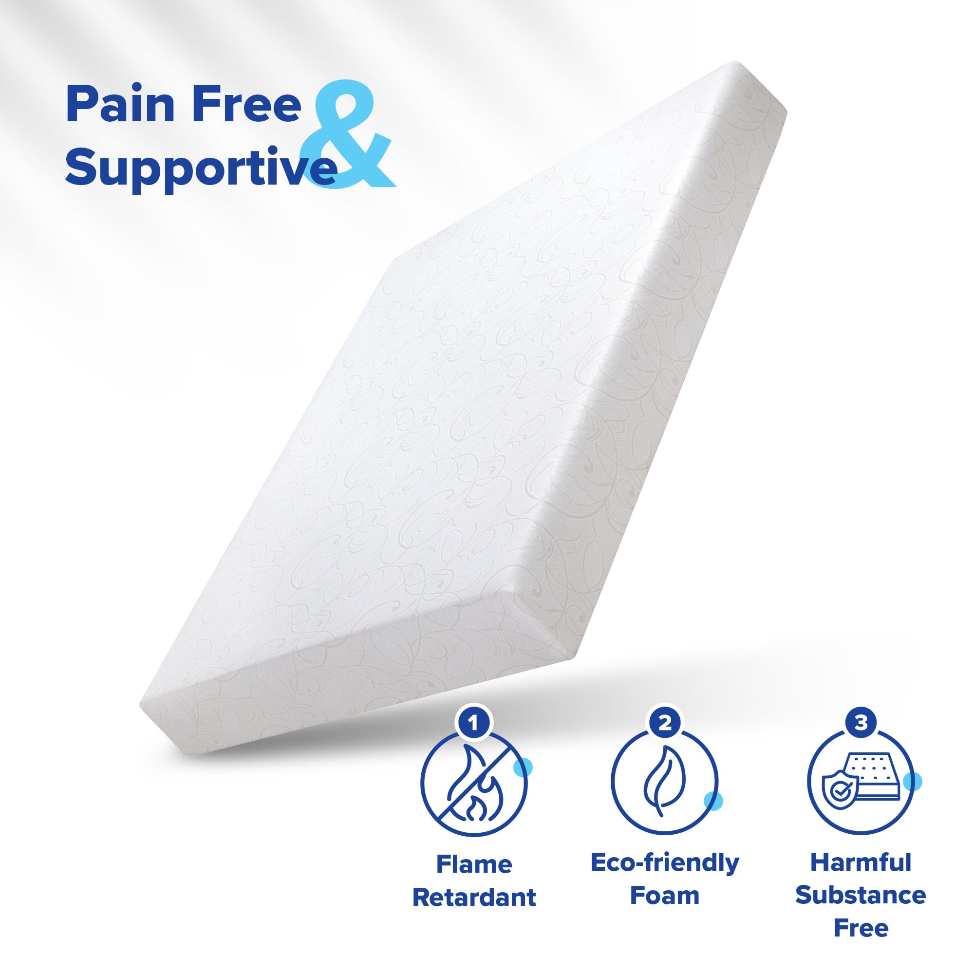 Olee Sleep 9 Inch Full Size Gel Memory Foam Mattress - CertiPUR-US Certified, Medium Firm, Pressure Relief & Cooling Comfort - Perfect for Back Pain Relief, Guest Rooms & Dorm Beds