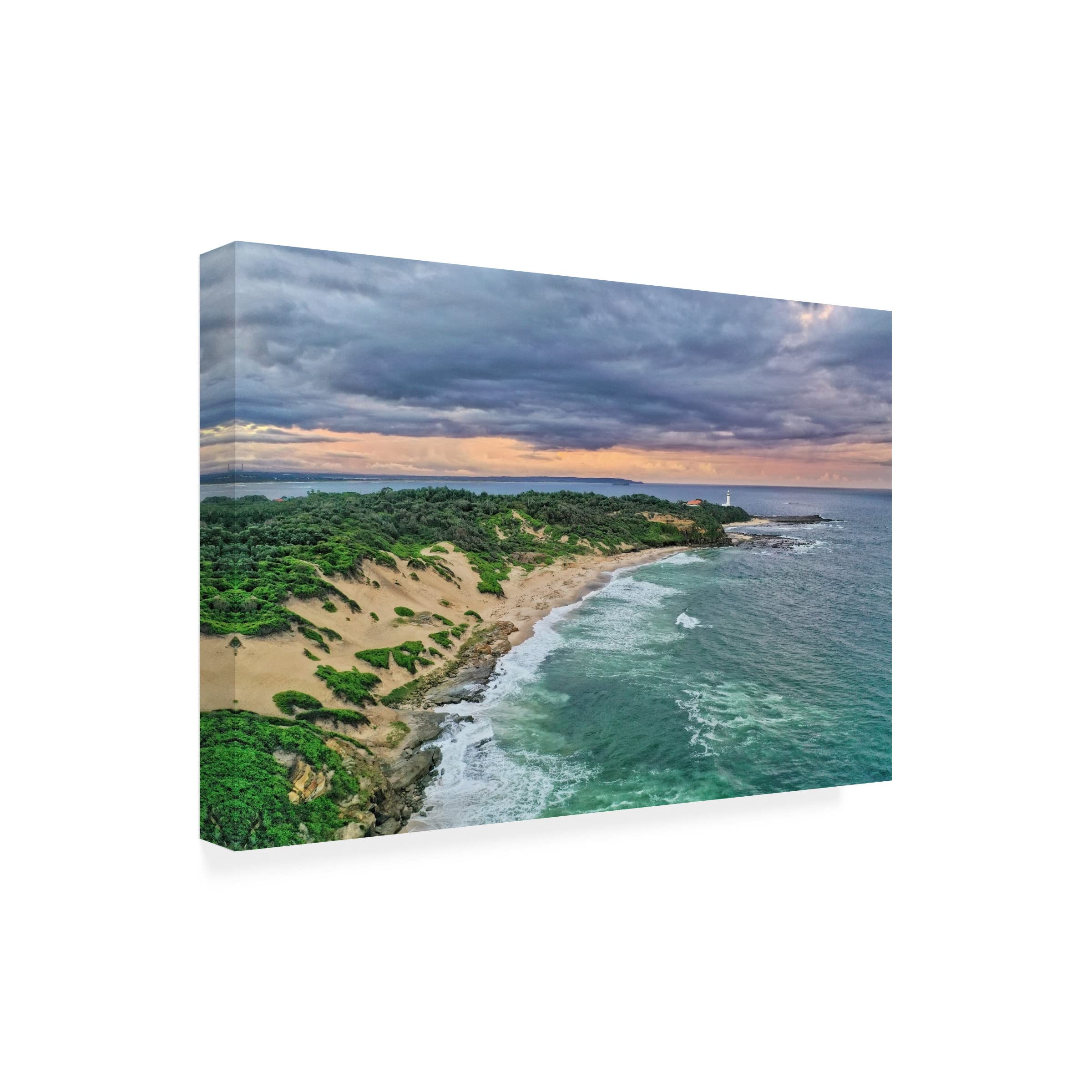 Trademark Fine Art 'Beach Story' Canvas Wall Art by Beata Czyzowska Young - Coastal Decor for Living Room, Bedroom & Office