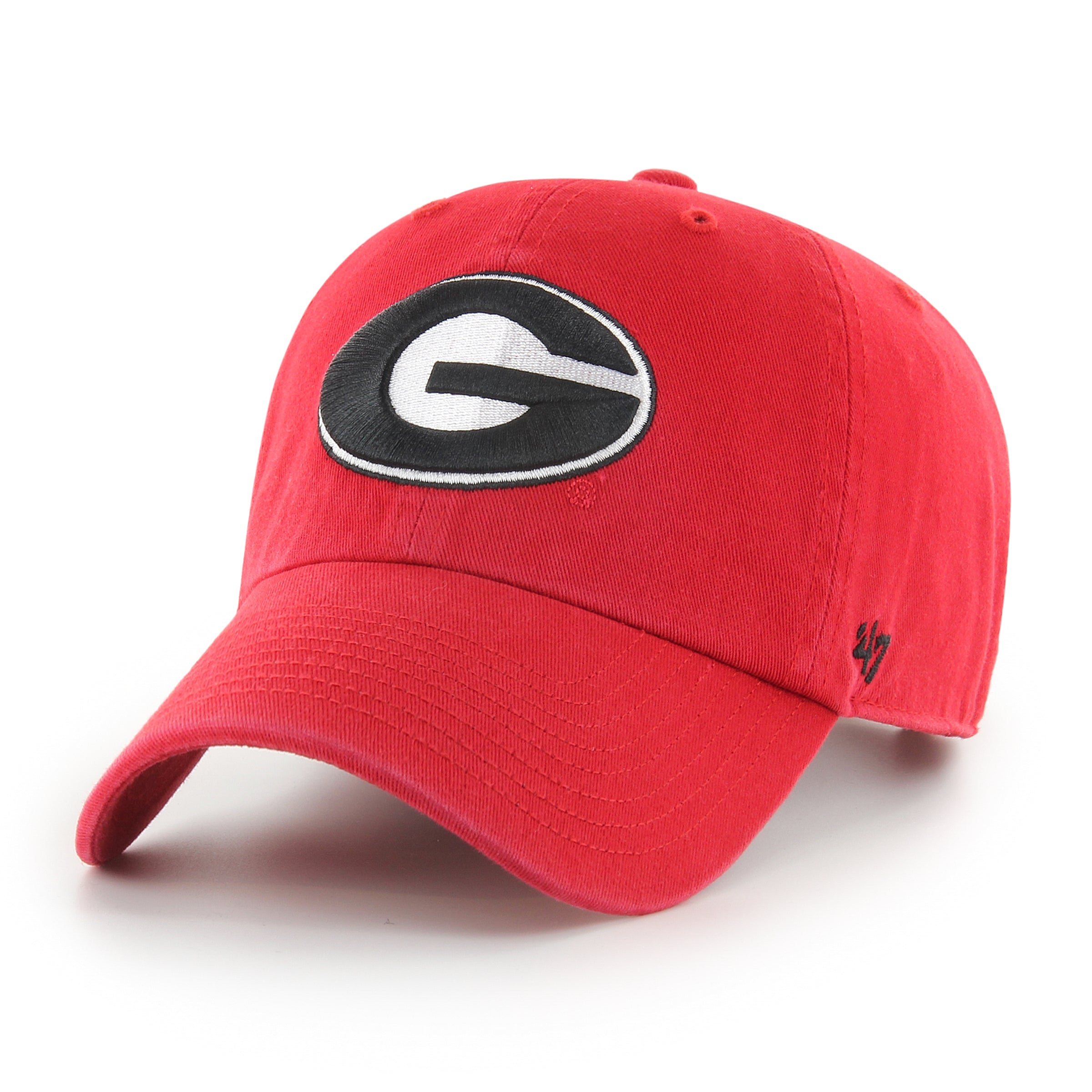 47 Brand Georgia Bulldogs Adjustable Baseball Cap - Red Bulldog Logo Hat for Men & Women - Perfect for Game Day, Tailgating & Outdoor Activities