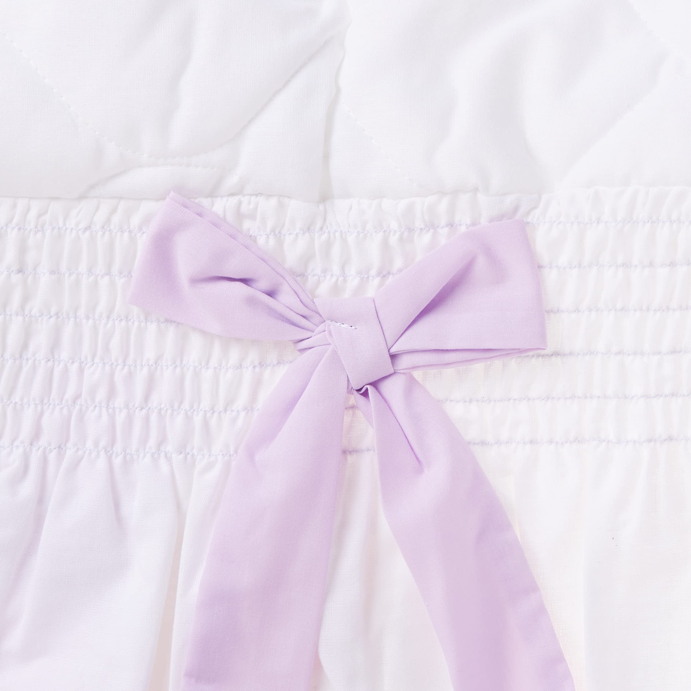 Modern Hotel Style Baby Doll Bassinet Skirt - Lavender Crib Bedding for American Girl Dolls & 18