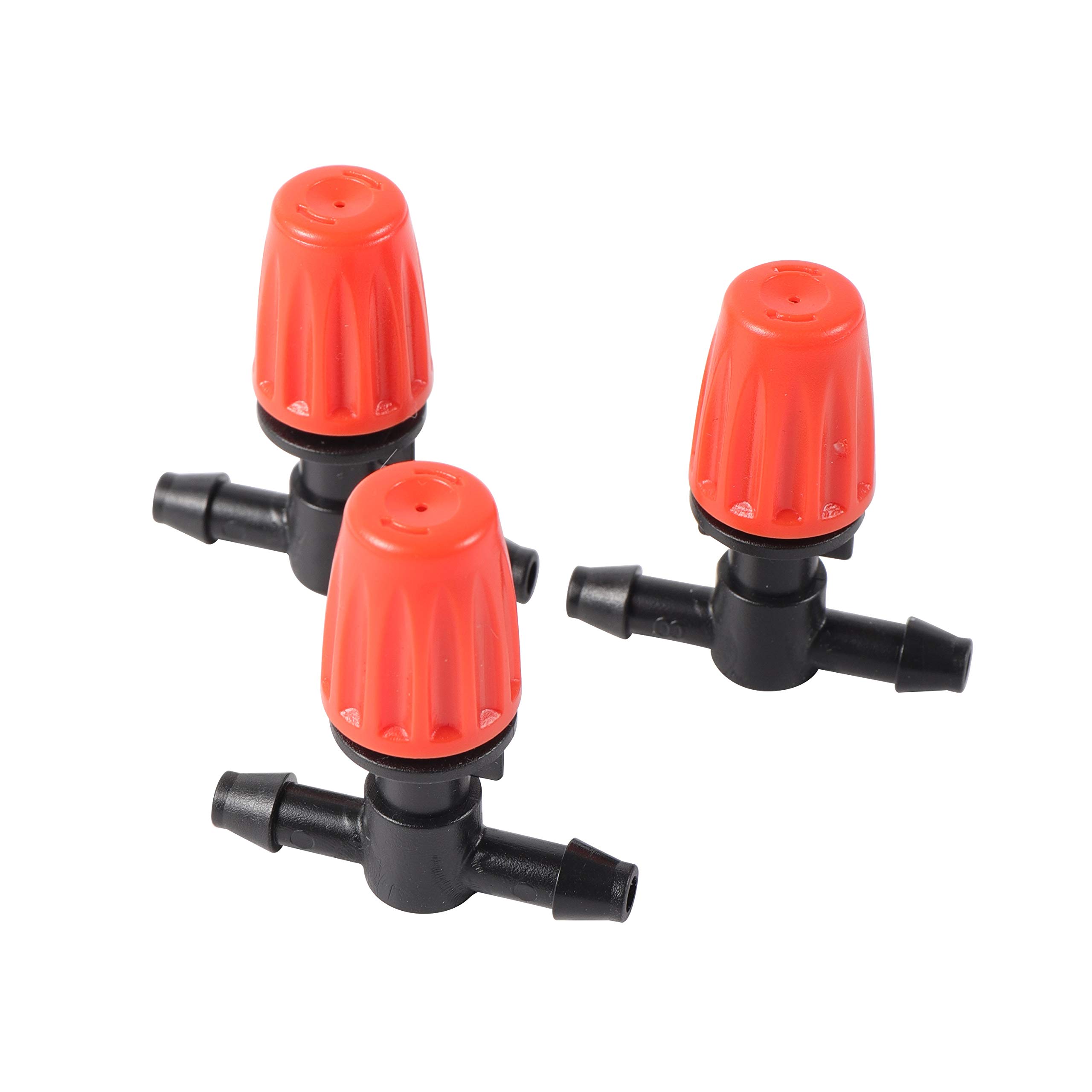 Adjustable Drip Irrigation Nozzle with Tee Joint - 5PCS Garden Watering Misting Sprinkler for 4/7mm Hose - Perfect for Greenhouse, Lawn Cooling & Plant Hydration
