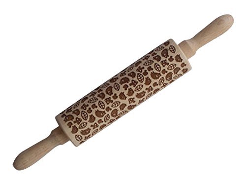 Premium Wooden Cookie Dough Roller - Non-Stick Baking Pastry Rolling Pin for Perfect Cookies, Pies & Pastries - Ideal for Home Bakers & Holiday Baking Gifts