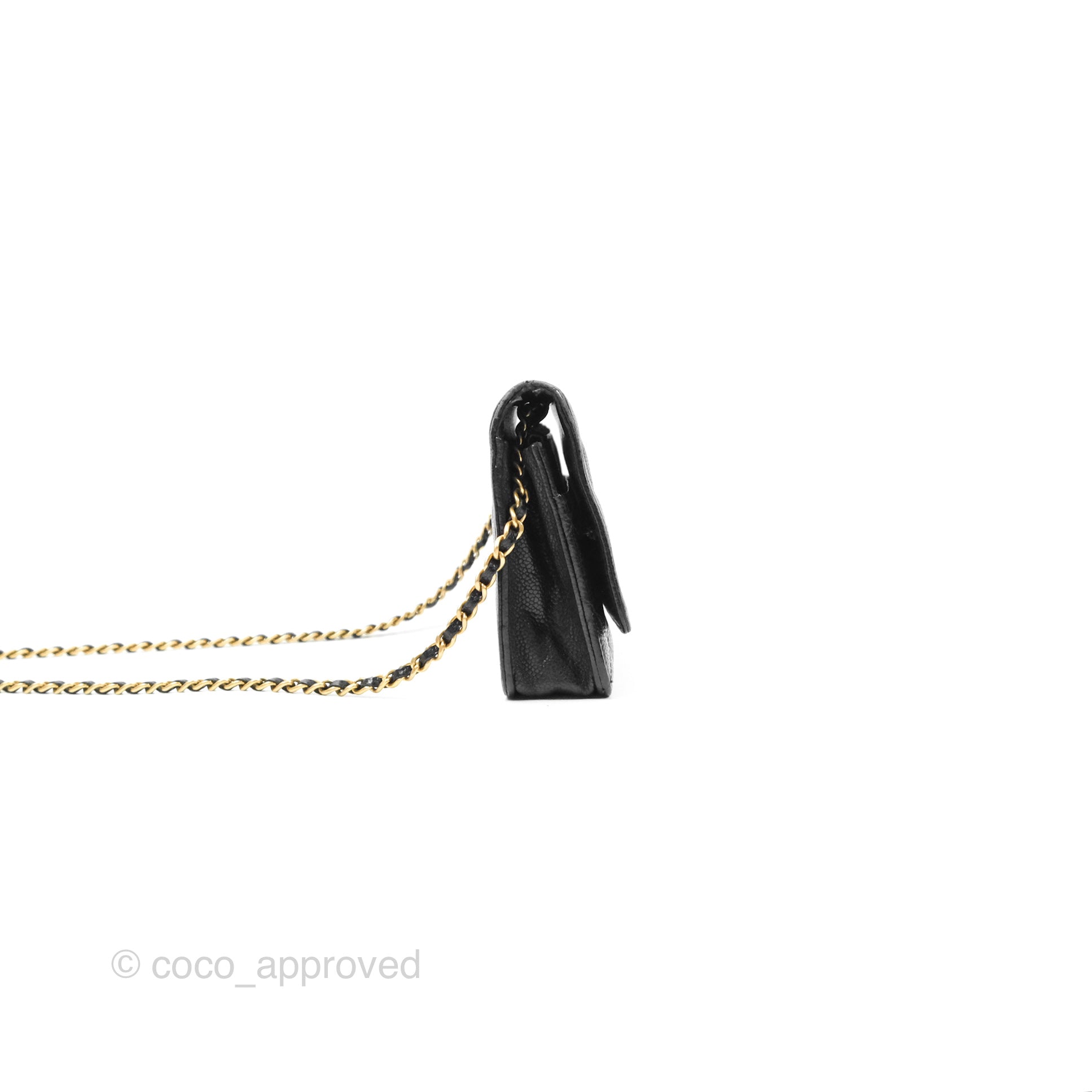 Chanel Boy Wallet on Chain WOC Black Caviar Gold Hardware - Luxury Crossbody Bag for Women, Perfect for Evening Events & Daily Use