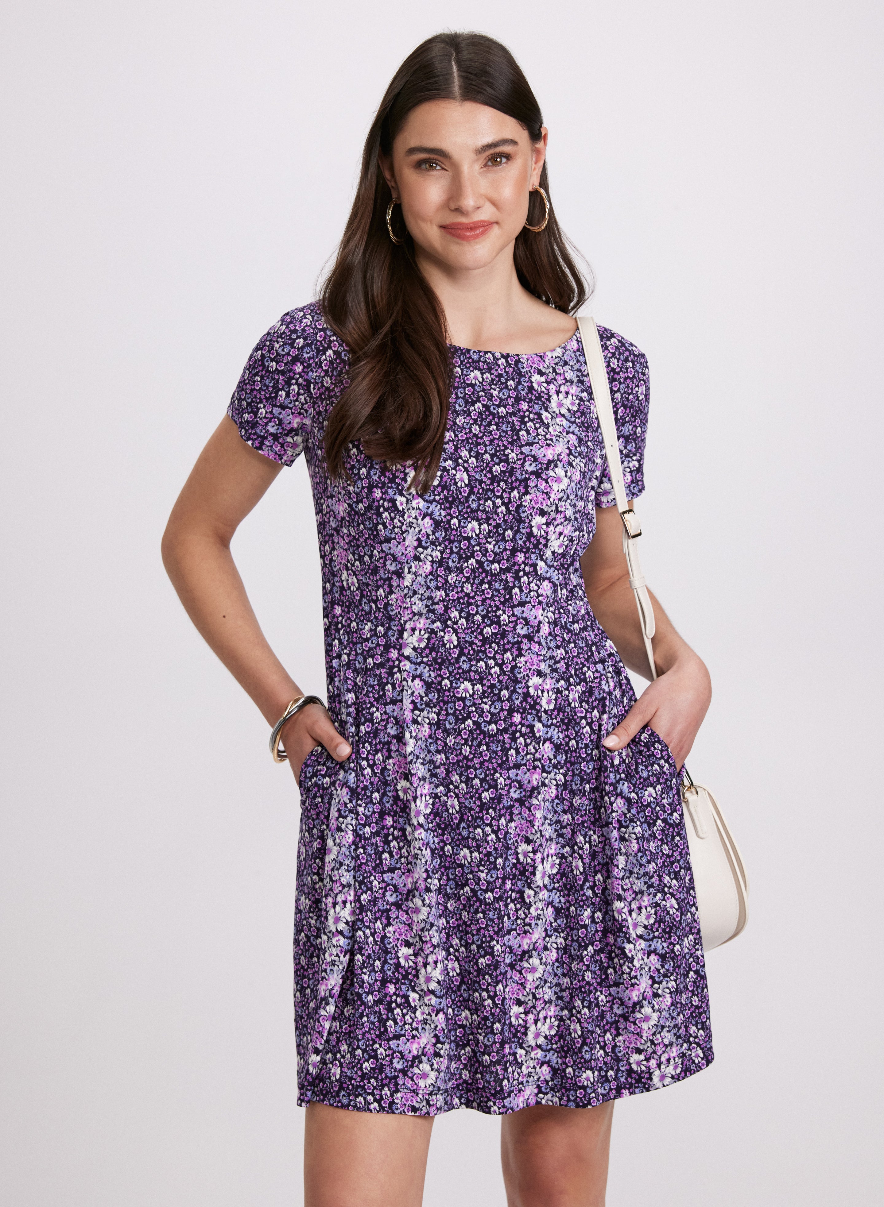Floral Jersey Dress for Women - Comfortable & Stylish Summer Dress - Perfect for Beach, Vacation & Casual Outings