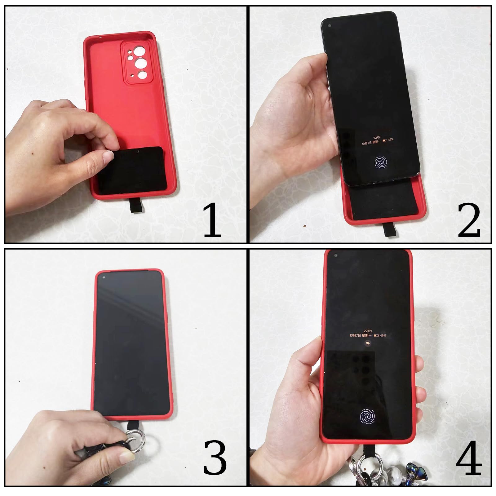 Adjustable Crossbody Phone Strap with Zippered Pouch & Clip - Hands-Free Phone Wallet Strap for iPhone Samsung - Perfect for Travel, Shopping & Outdoor Activities
