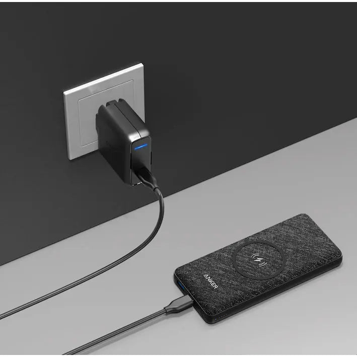 Anker PowerCore III Sense 10000mAh Wireless Portable Charger with 10W Fast Charging - Compact Power Bank for iPhone, Samsung & AirPods - Perfect for Travel, Camping & Emergency Power Backup