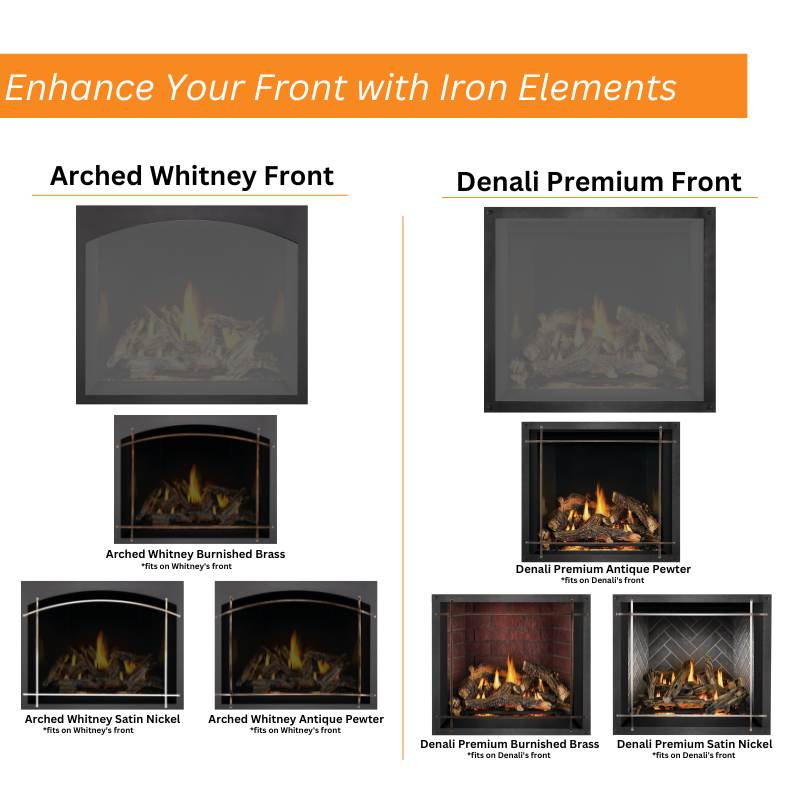 Napoleon Elevation X 42 Inch Direct Vent Gas Fireplace - EX42 | Indoor Heating for Living Rooms & Bedrooms | Modern Home Decor