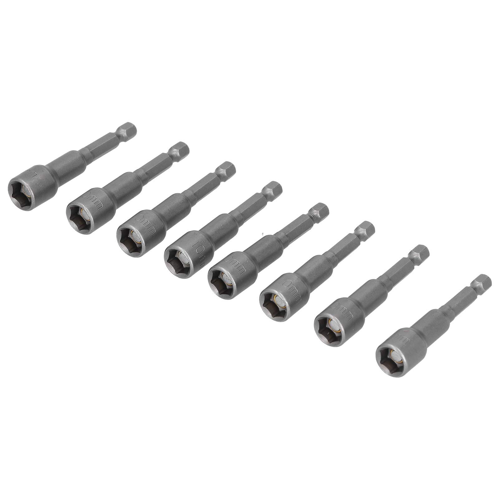 **8PCS High Hardness Magnetic Nut Driver Bits - Durable Metal Hex Socket for Electric Screwdrivers | Perfect for DIY, Home Repair & Professional Use**