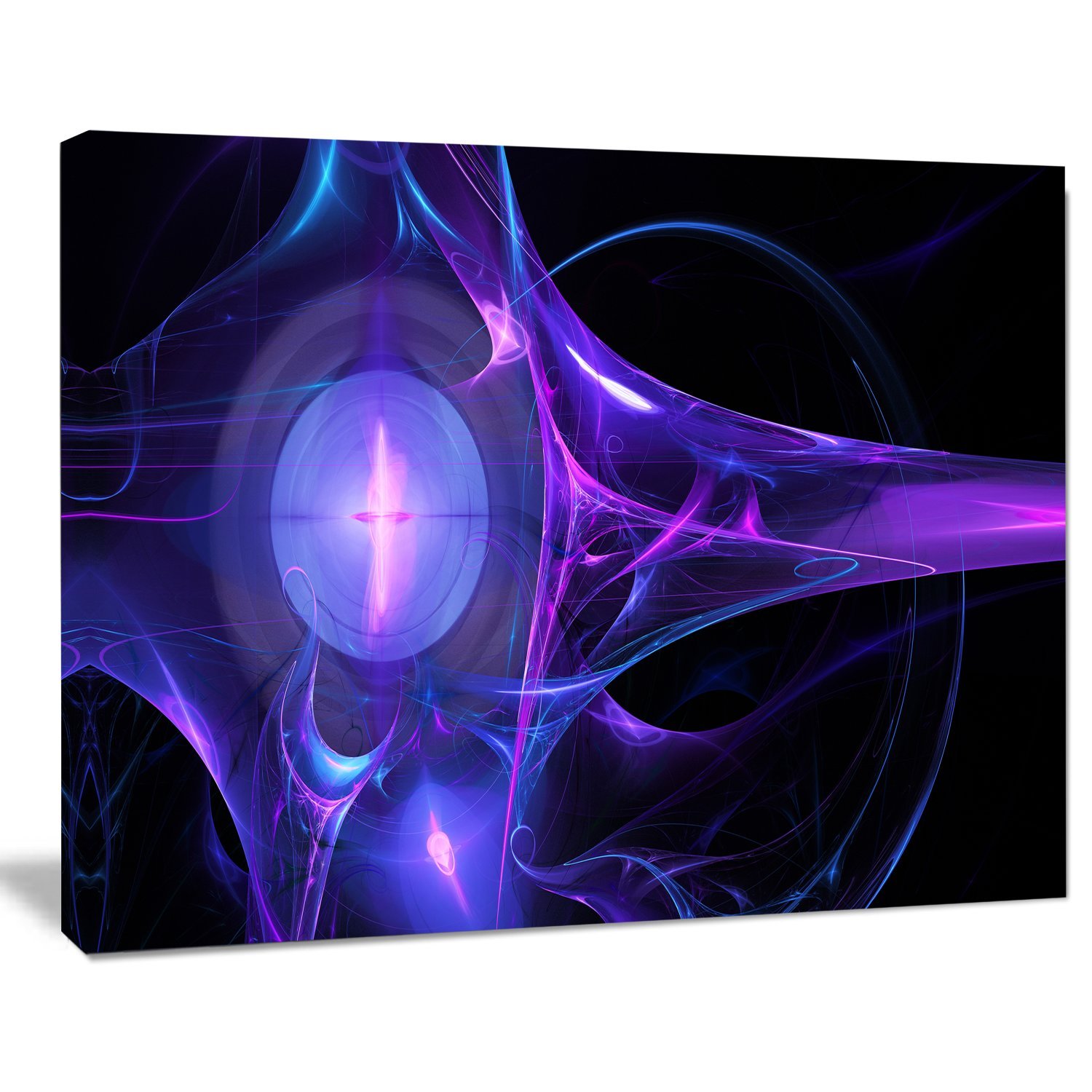 Abstract Purple Bright Candle Canvas Art Print - Modern Wall Decor for Living Room, Bedroom & Office