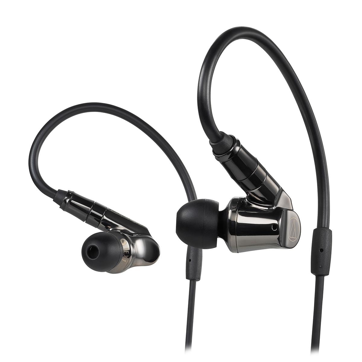Audio Technica ATH-IEX1 Hybrid Driver In-Ear Headphones with High-Resolution Sound - Perfect for Audiophiles, Musicians & Travelers
