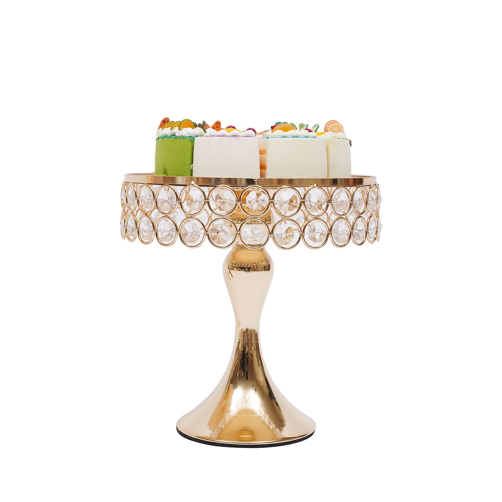 10-Piece Gold Crystal Iron Cake Stand Set - Elegant Display for Cakes, Desserts, Cupcakes & Pastries - Perfect for Weddings, Birthday Parties, Tea Time & Home Decor