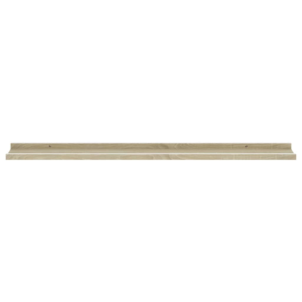 2 Pack White & Sonoma Oak Floating Wall Shelves - 39.4