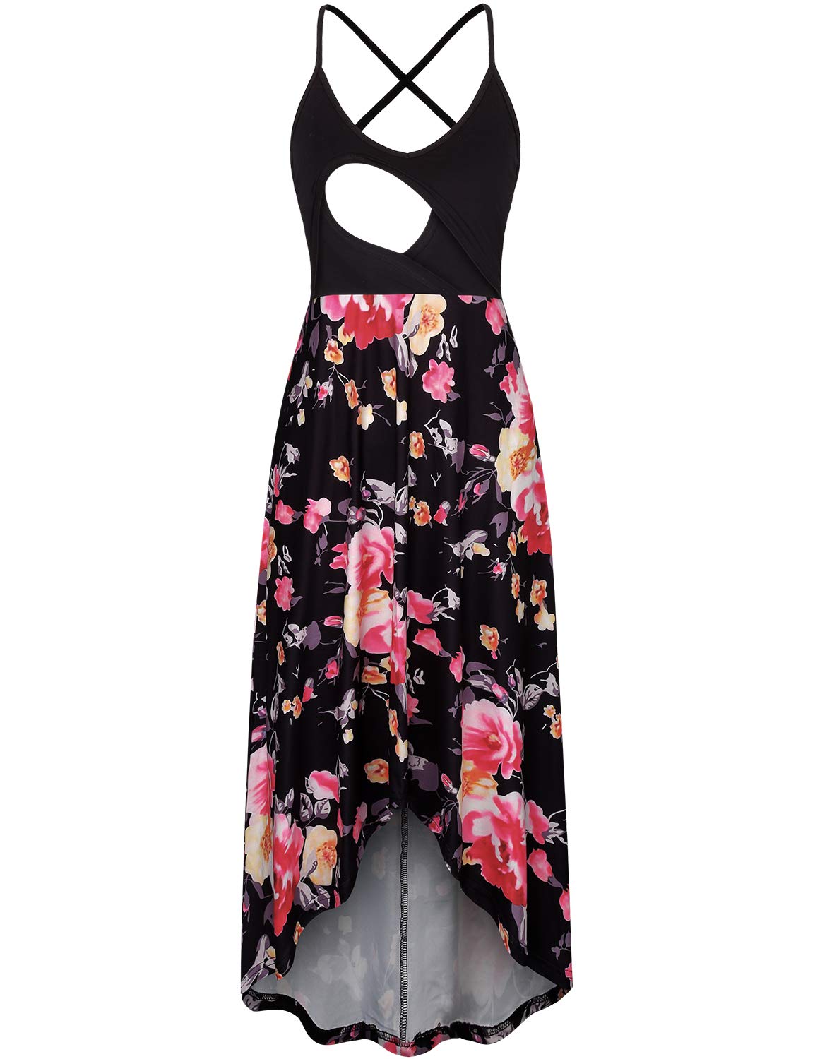 Women's Floral Nursing Sundress - Maternity Breastfeeding Cami Dress for Summer | Comfortable & Stylish for Outdoors, Beach, and Daily Wear